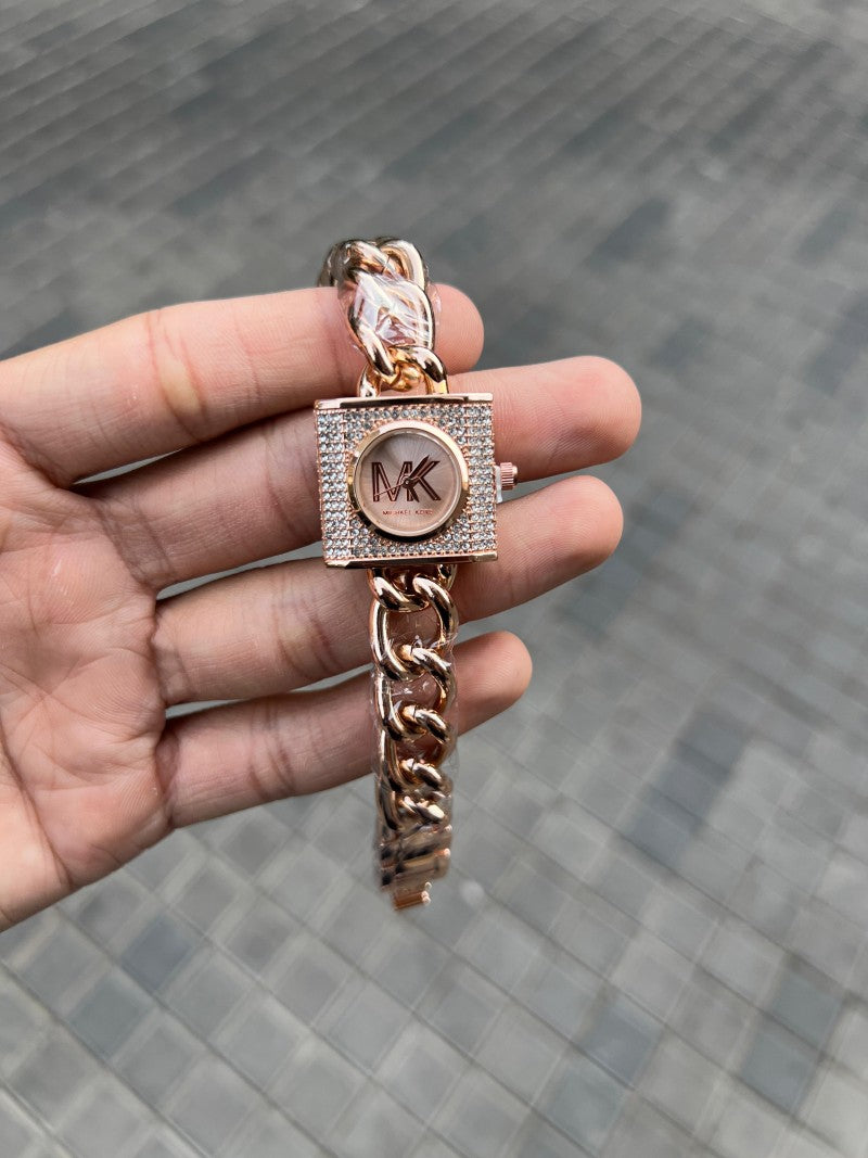 Michael kor s chain lock full Rose gold