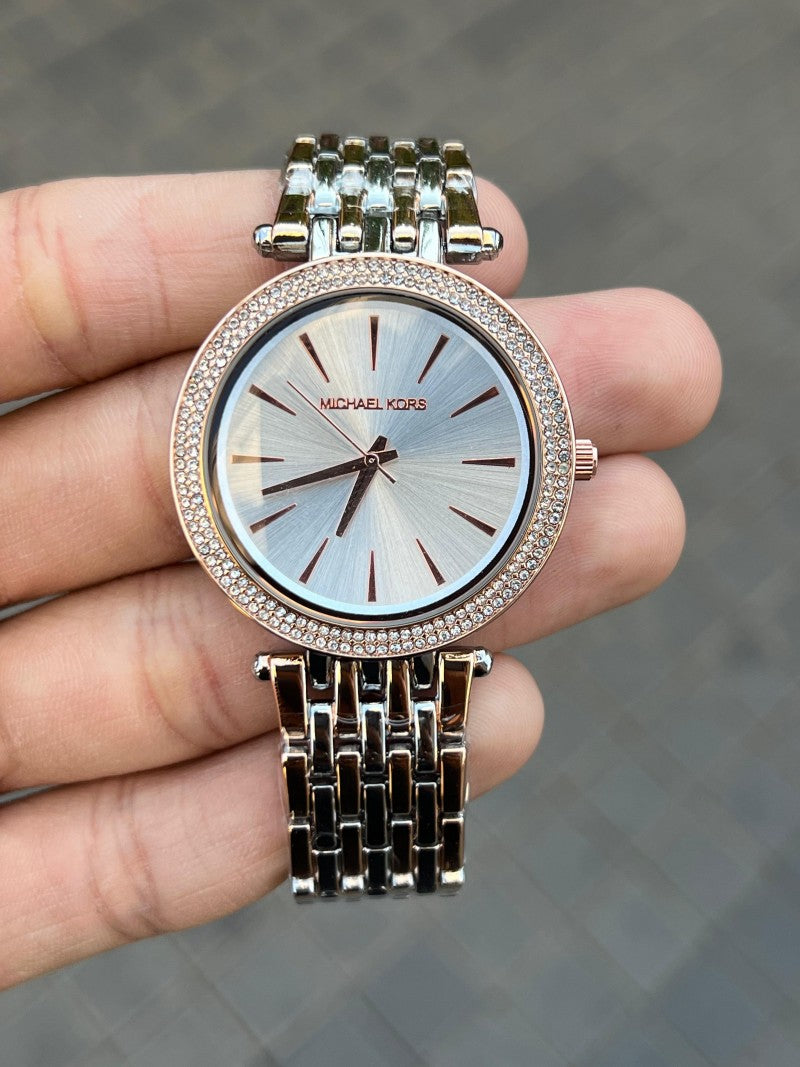Michael Kor s Darci Two Tone White Dial