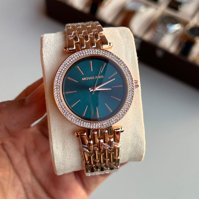 Michael Kor s Darci Rose Gold Green Dial