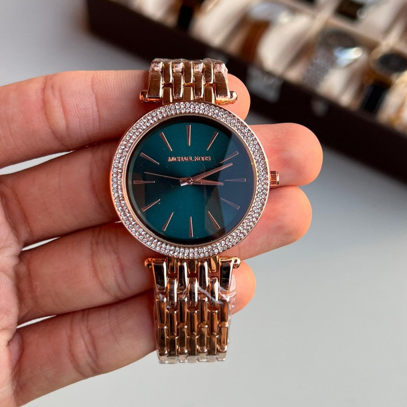 Michael Kor s Darci Rose Gold Green Dial