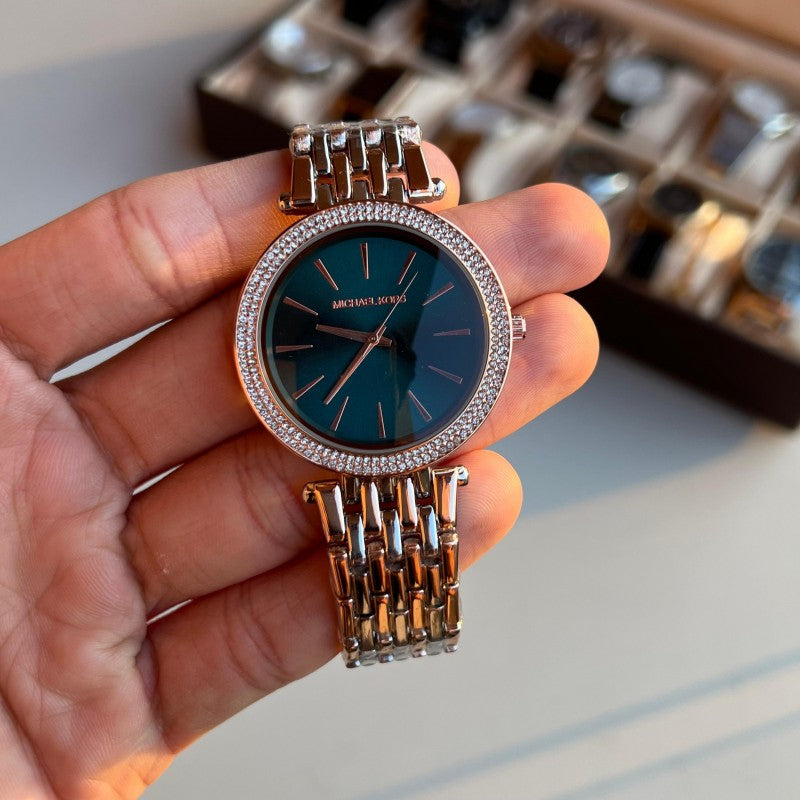 Michael Kor s Darci Two Tone Green Dial
