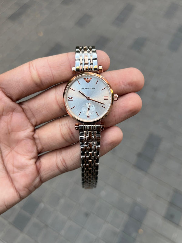 Emporio Arman i Women s Two Tone White Dial