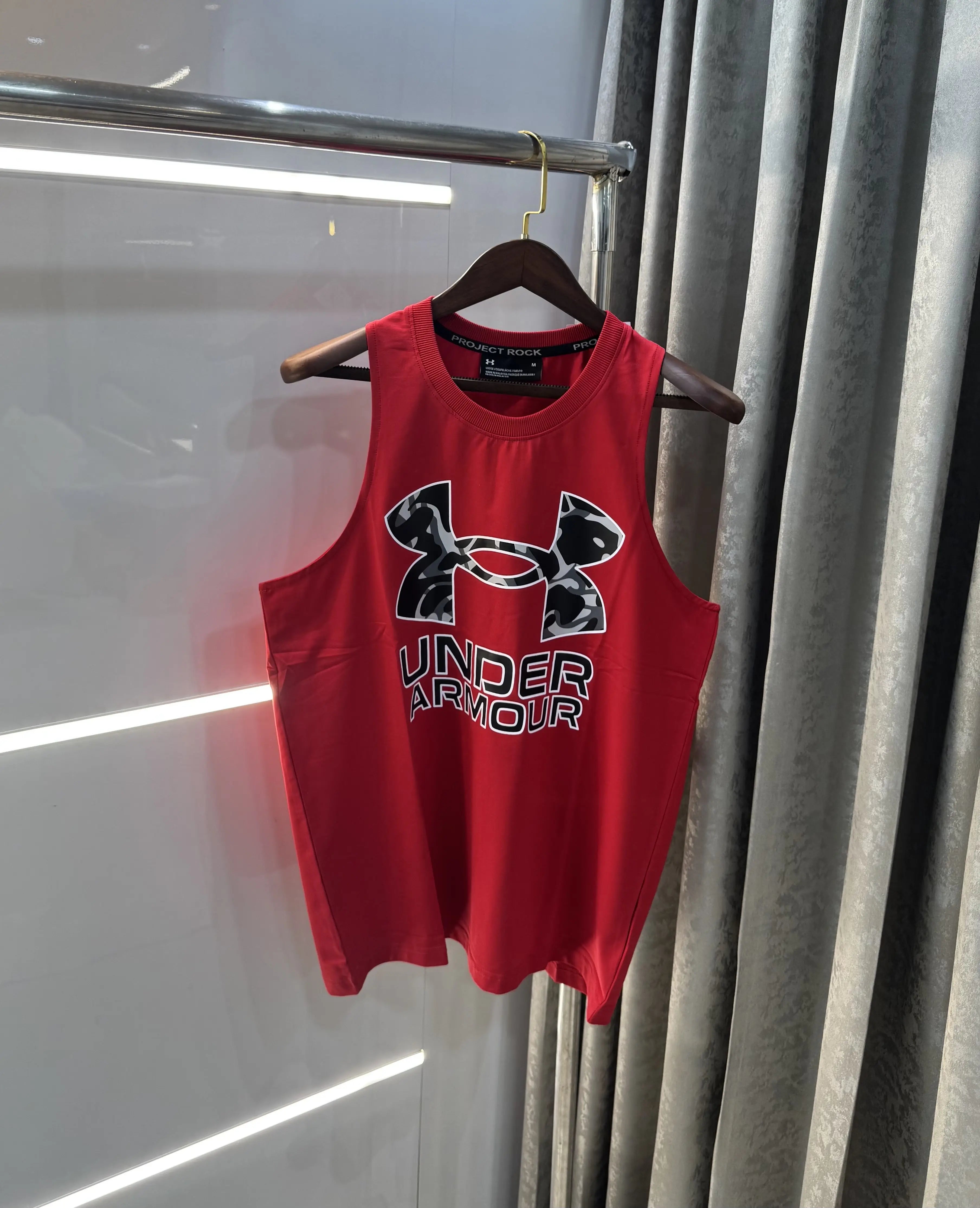 Under Armou r Red Logo Print Premium Sando Main image