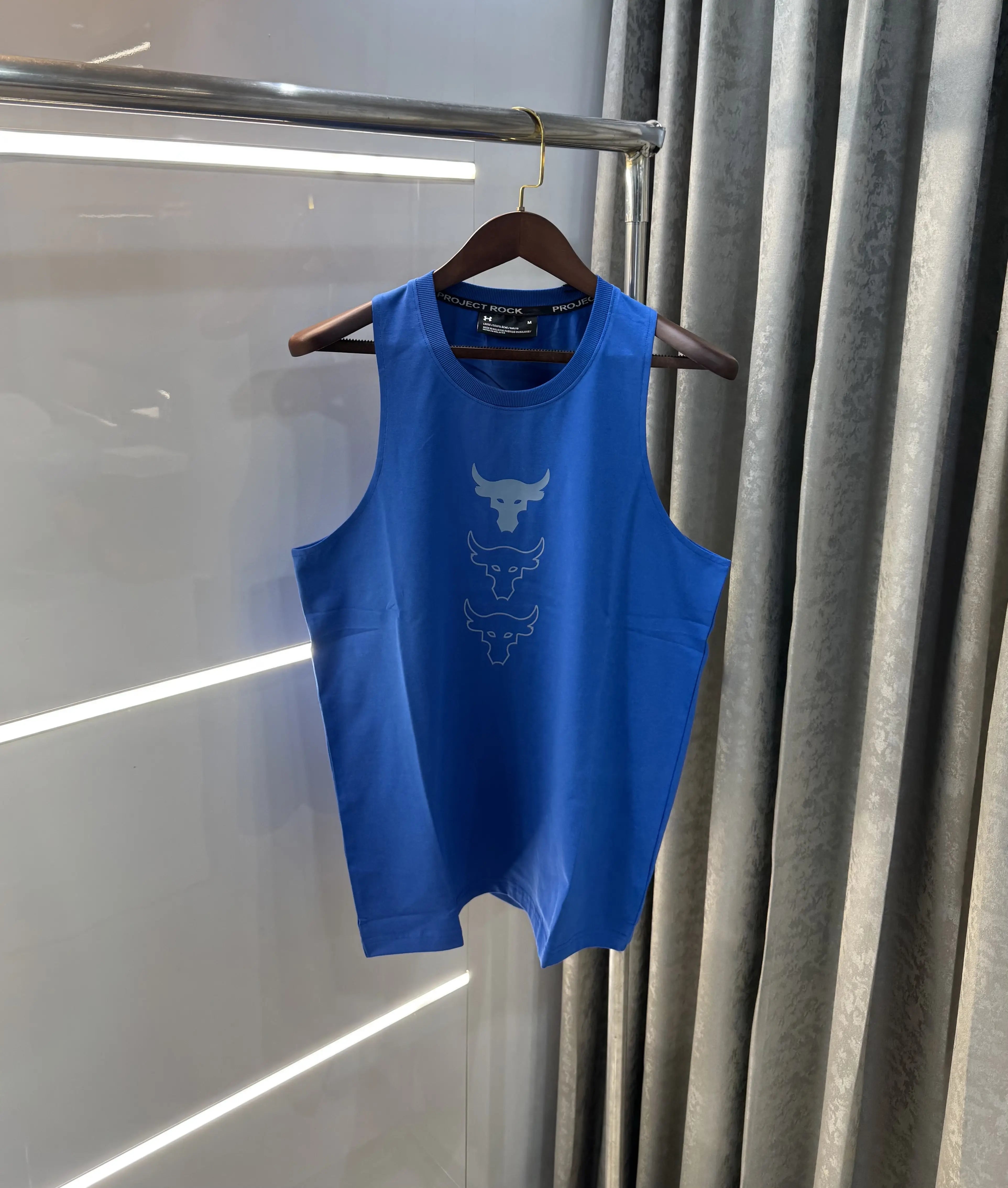 Under Armou r Blue Logo Print Premium Sando Secondary image