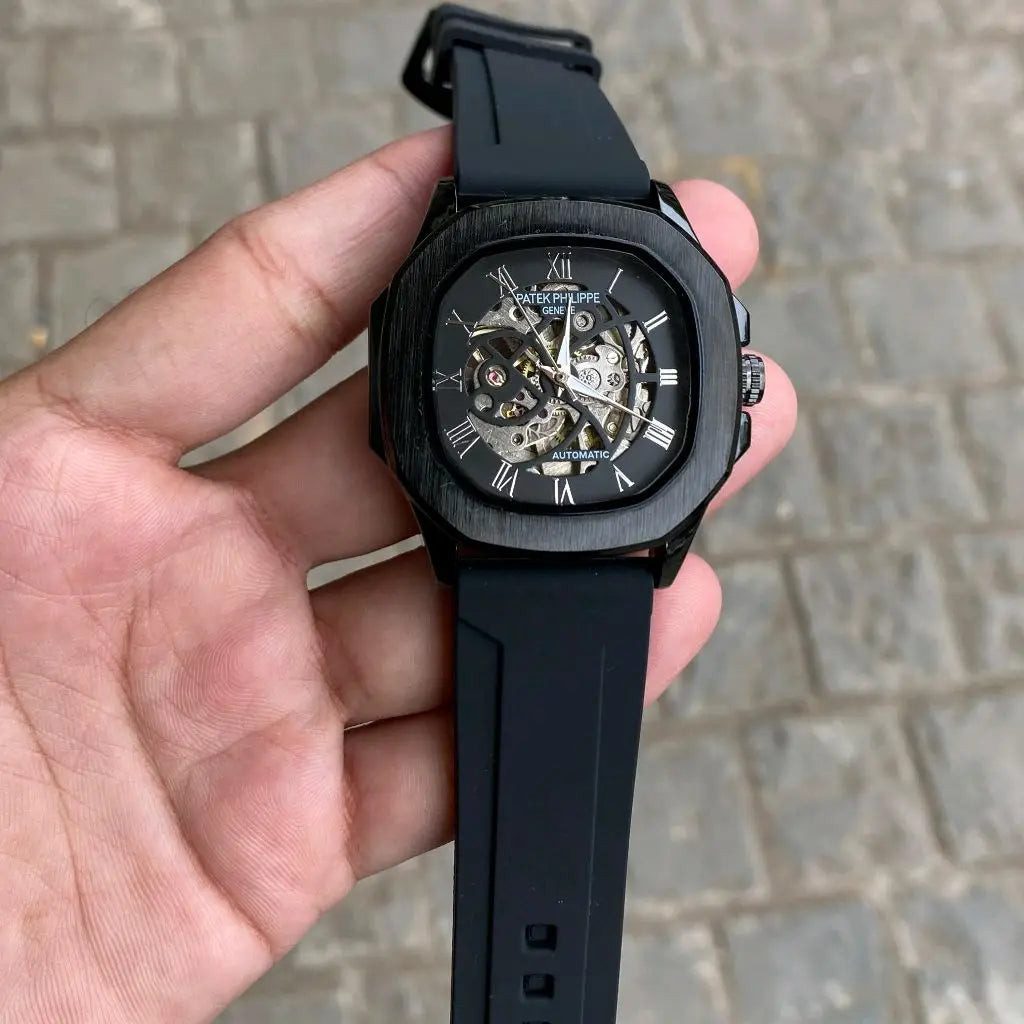 Patek Phillep e Skeleton Automatic Silicone Black Main image