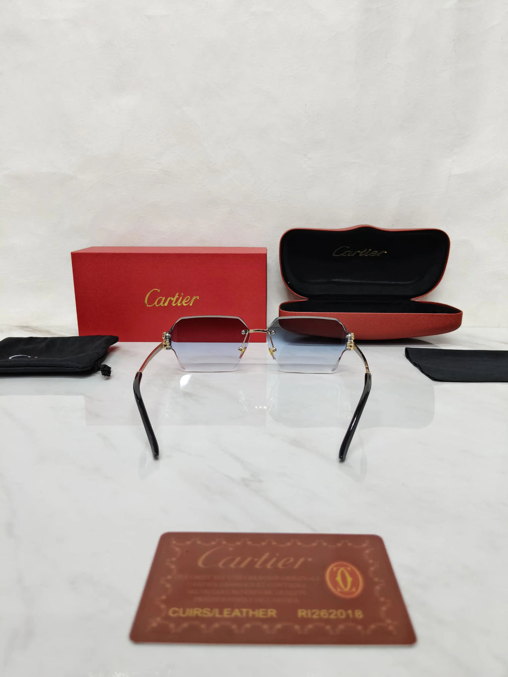 Cartier 8858 Grey Blue Gradient
