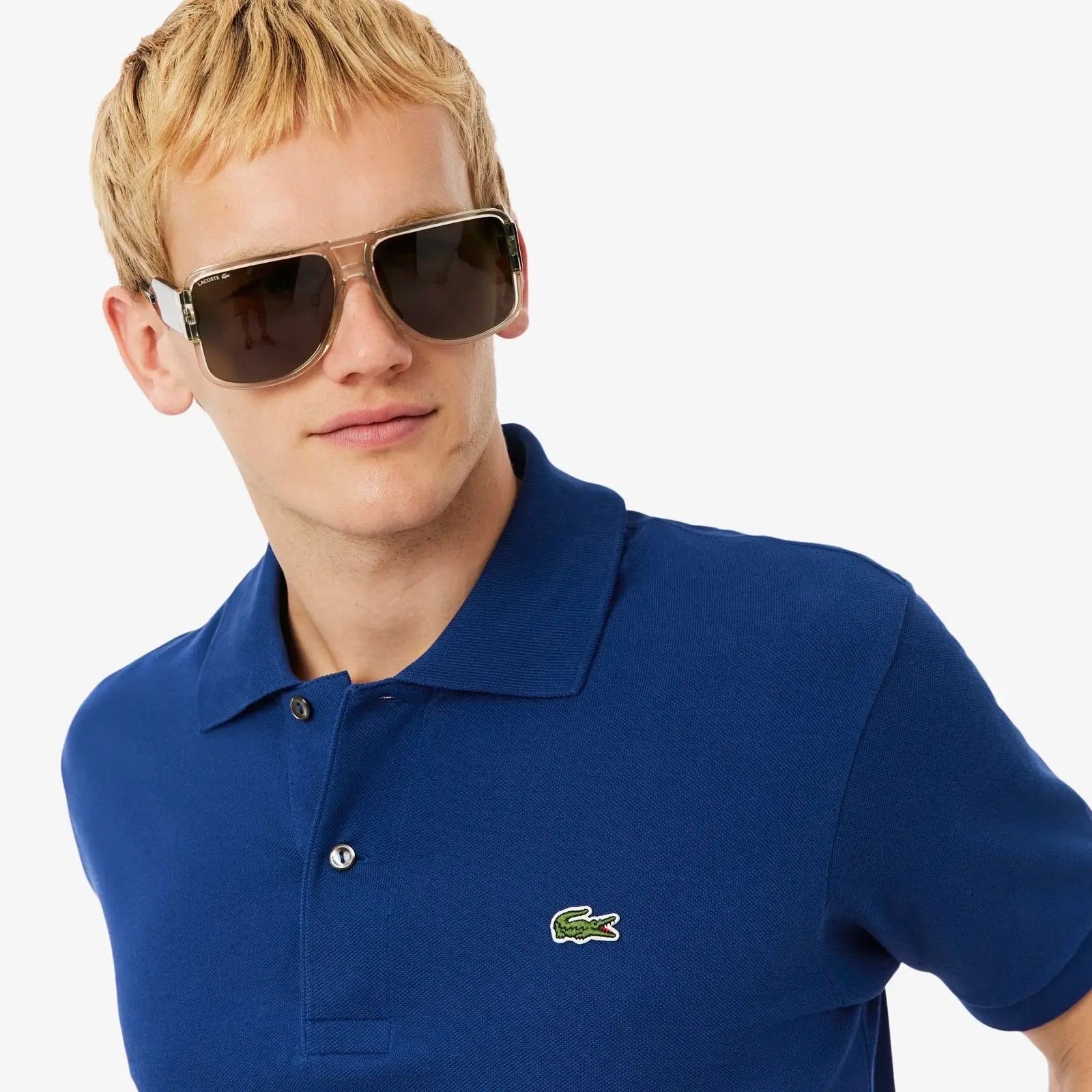 Lacost e Petrol Blue Logo Work Premium Polo T-Shirt Main image