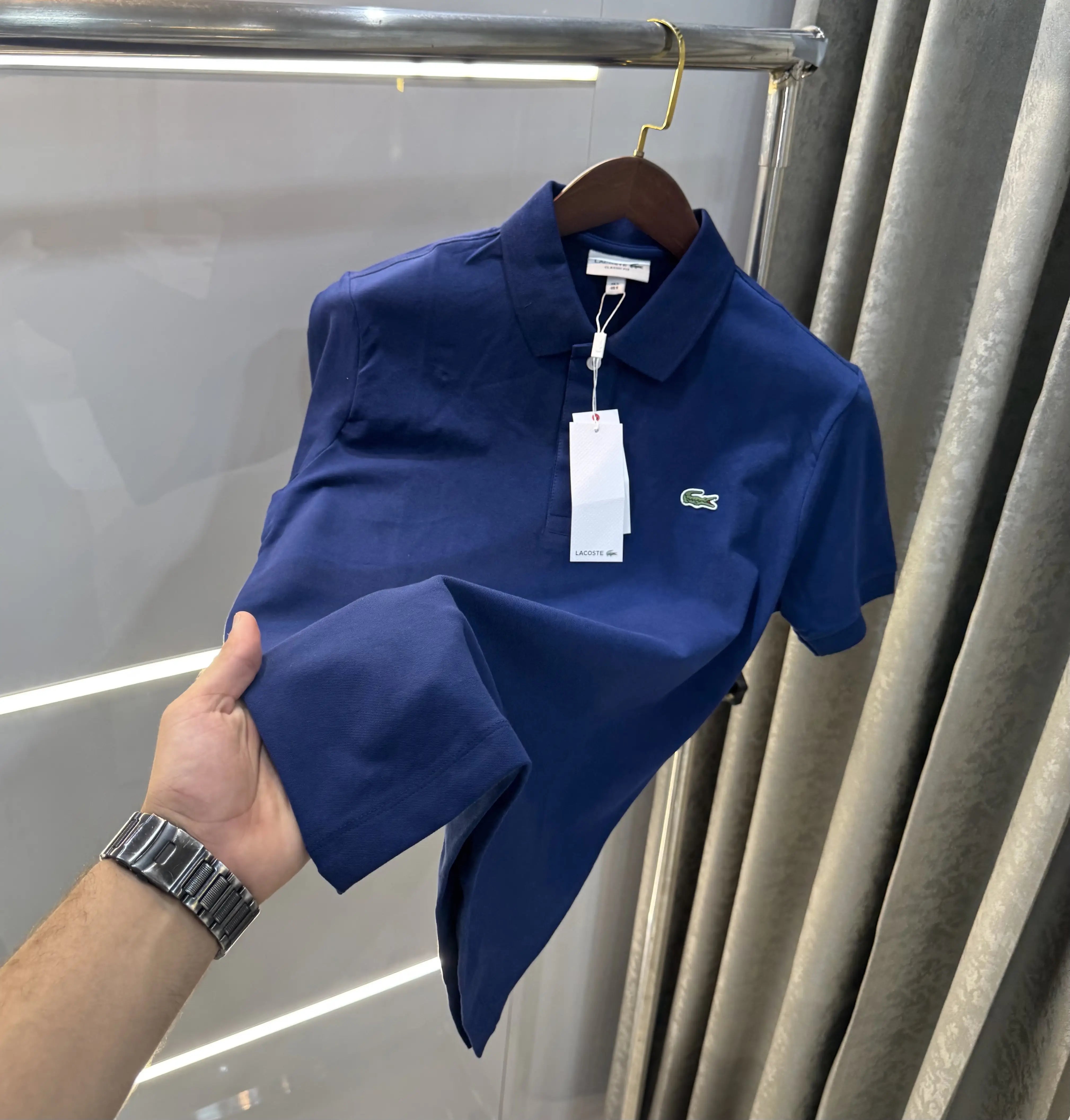 Lacost e Petrol Blue Logo Work Premium Polo T-Shirt Secondary image