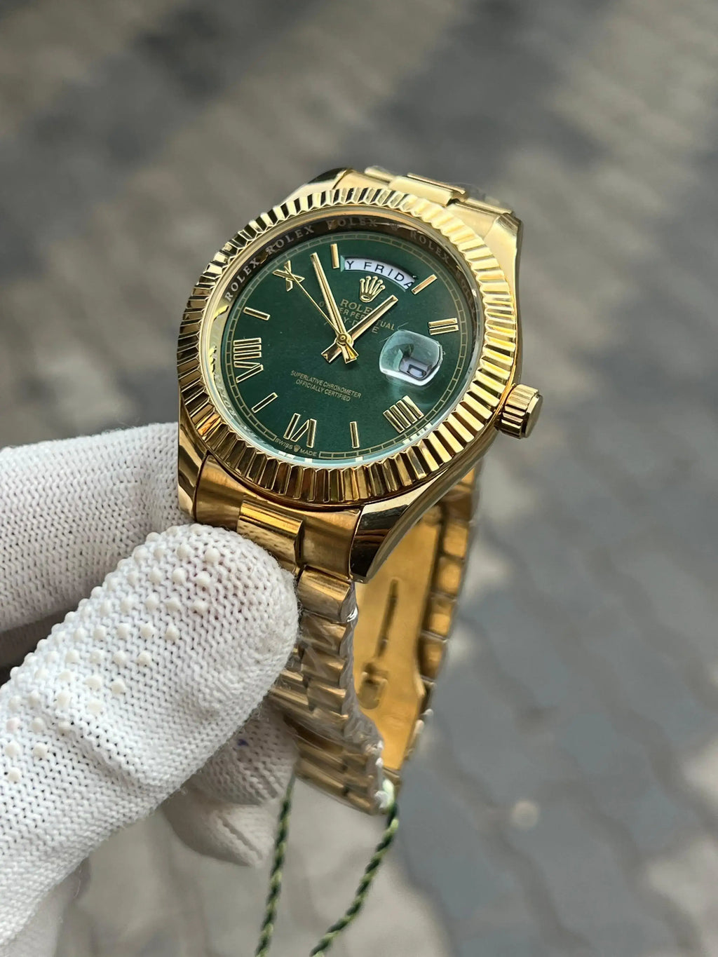 Rolex Day Date Gold Green