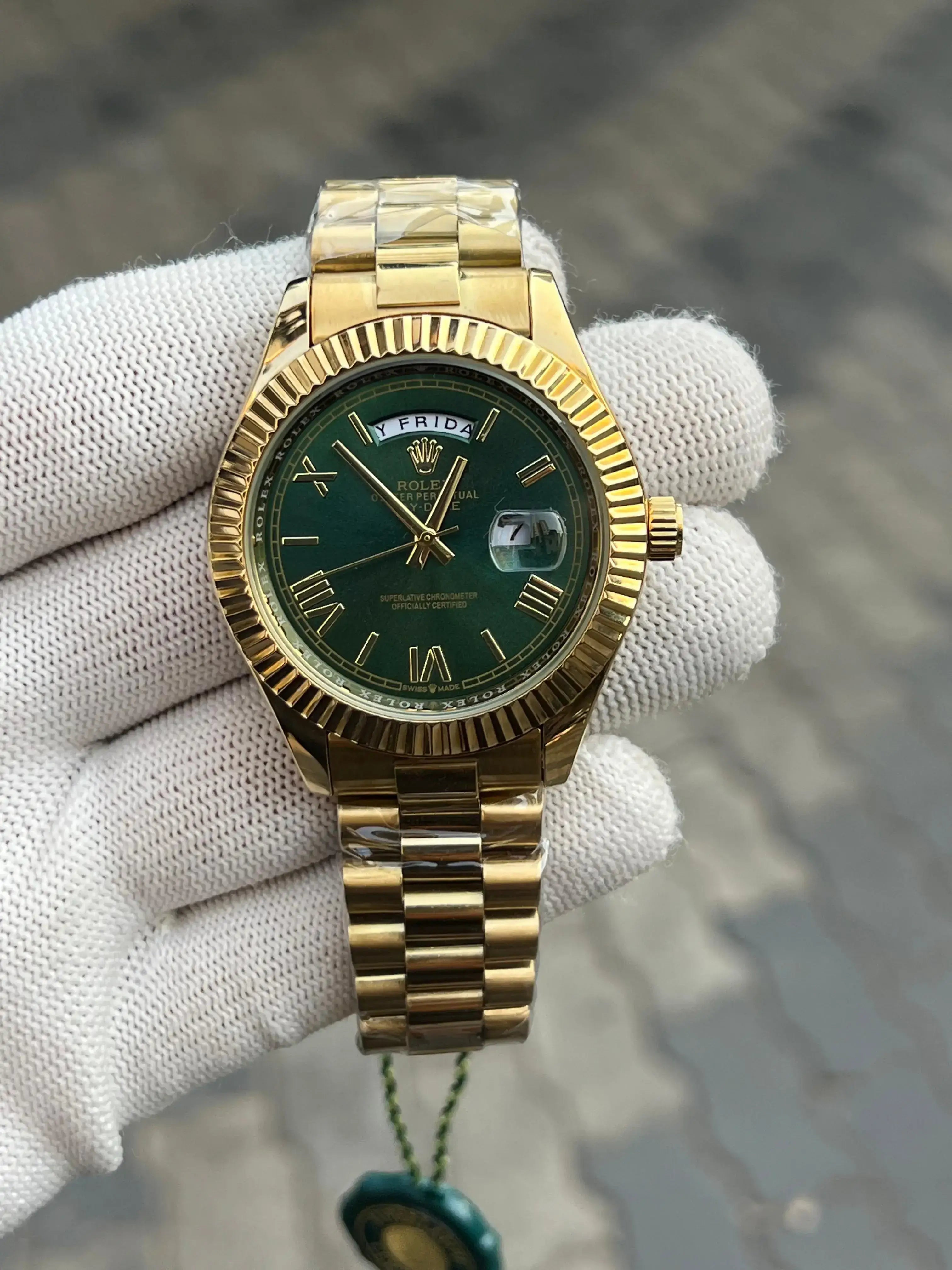 Rolex Day Date Gold Green