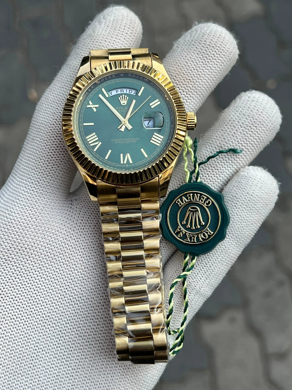 Rolex Day Date Gold Green