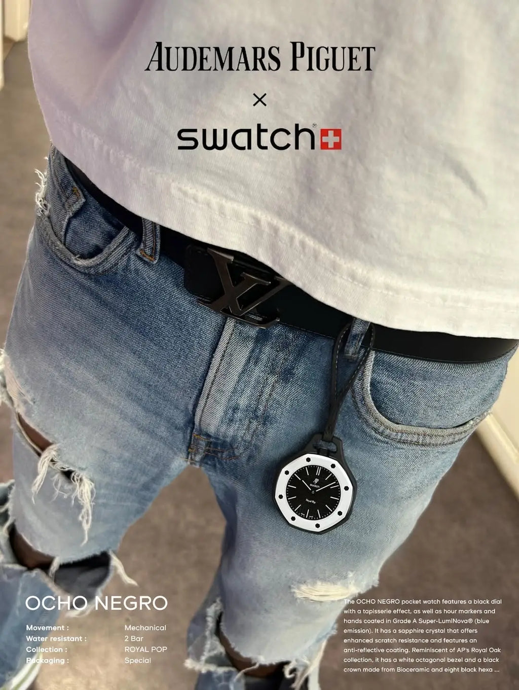AP x Swatch Royal Pop `Ocho negro’