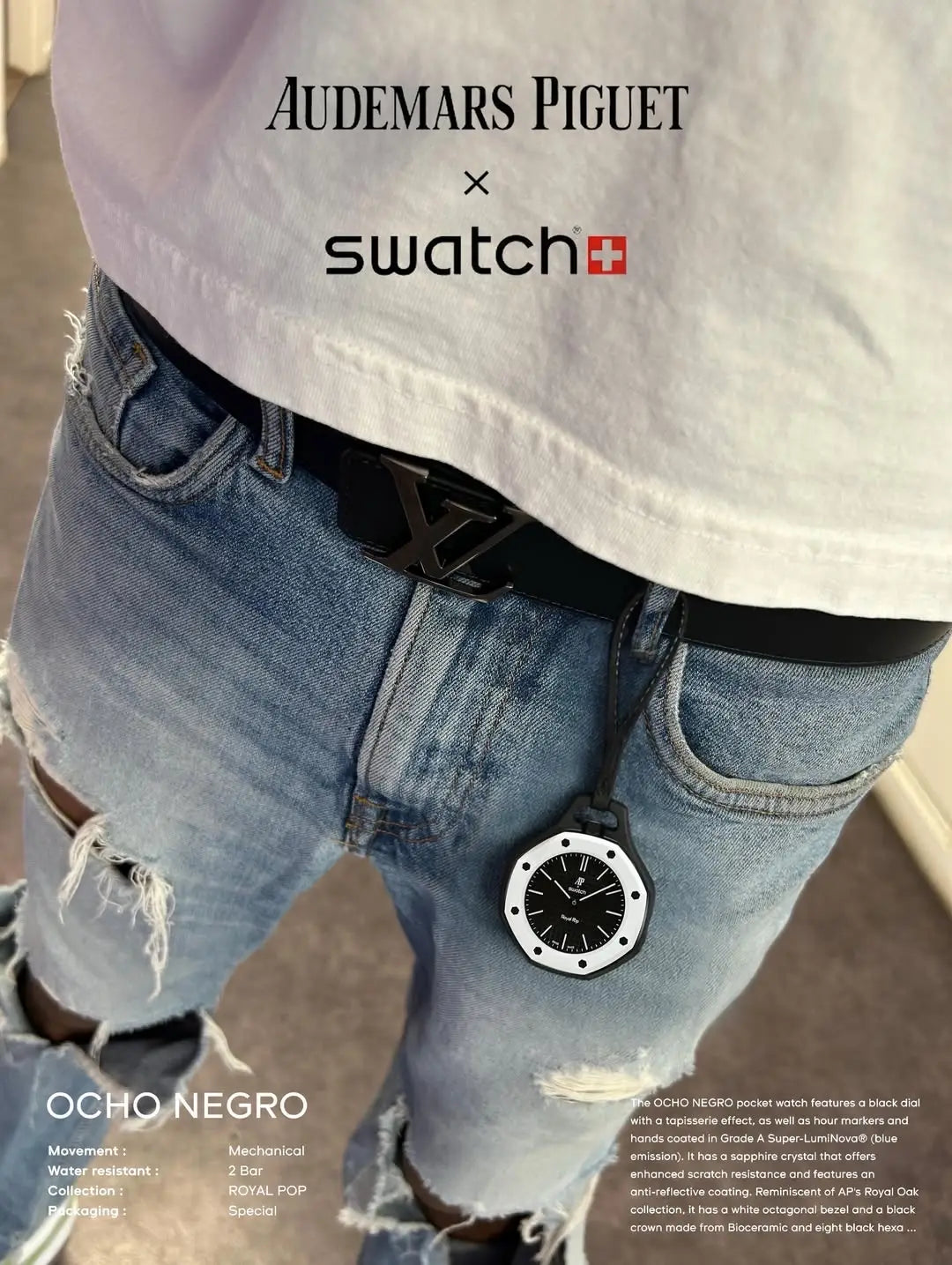AP x Swatch Royal Pop `Ocho negro’