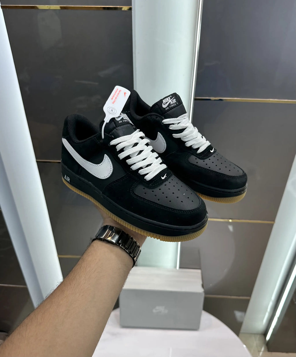 Nike_Airforce 1 07 LV8 Low Black White Gum Shoes