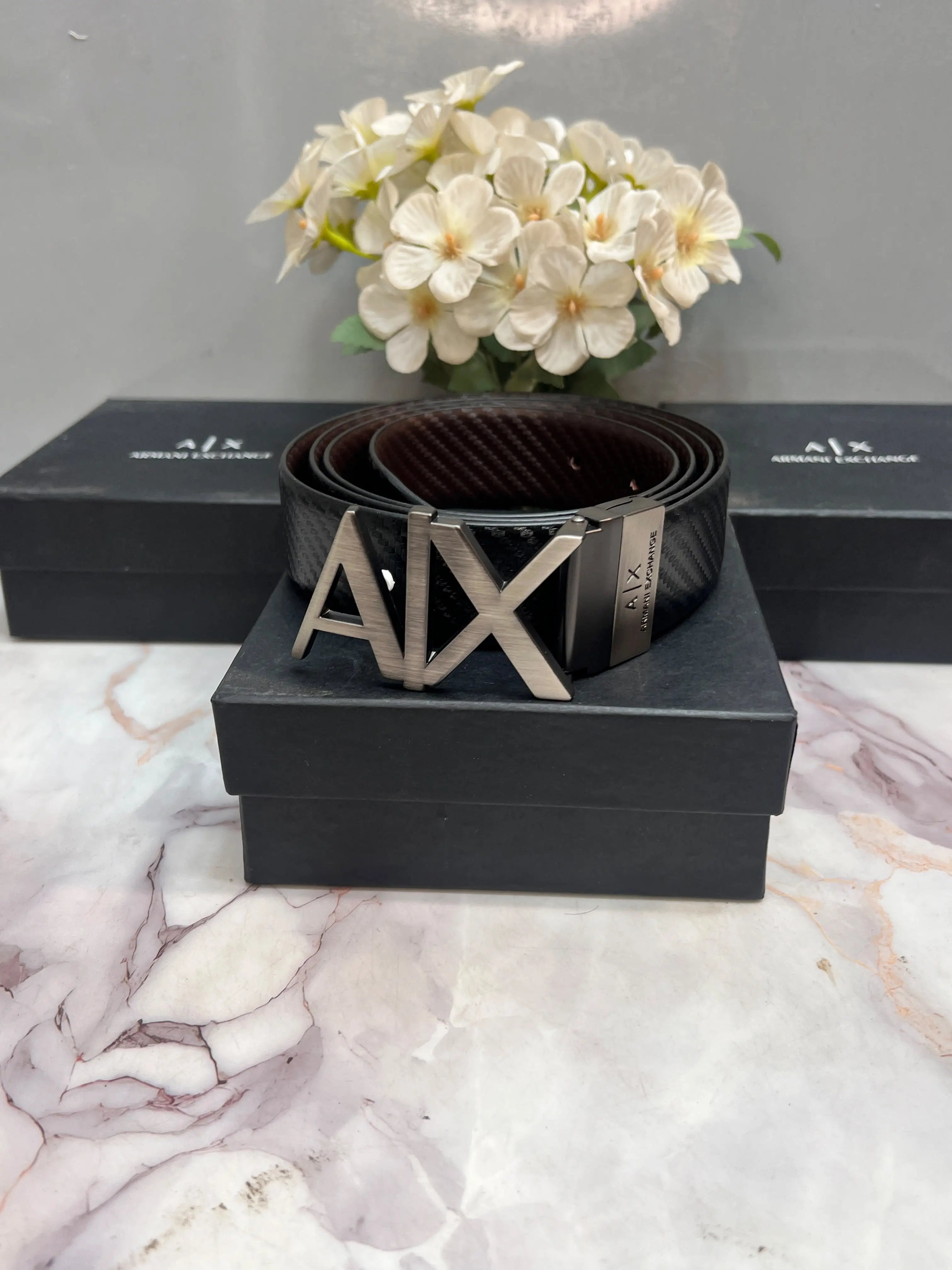 AX ARMANI EXCHANGE PREMIUM QUALITY REVERSEABLE BELT WITH OG BOX AX-