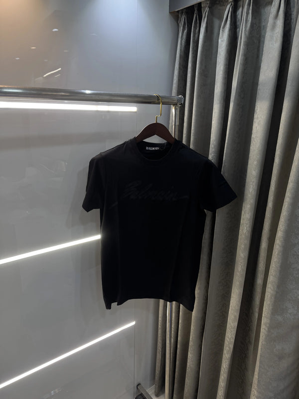 Balmain Paris Black D Logo Work Premium T-Shirt