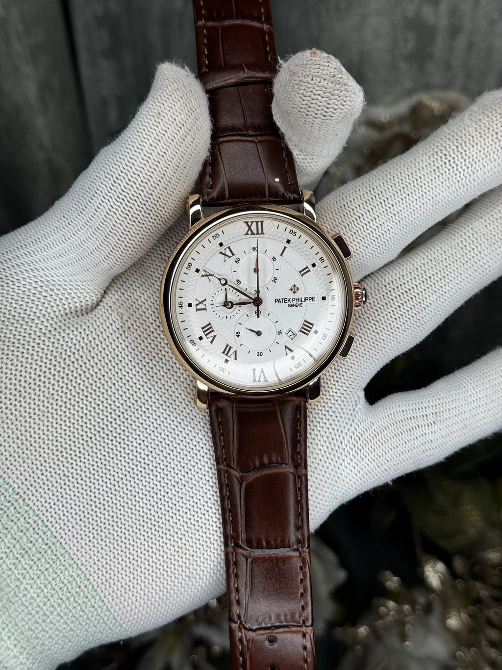 Patek Philippe Copper White Premium Chronograph Watch
