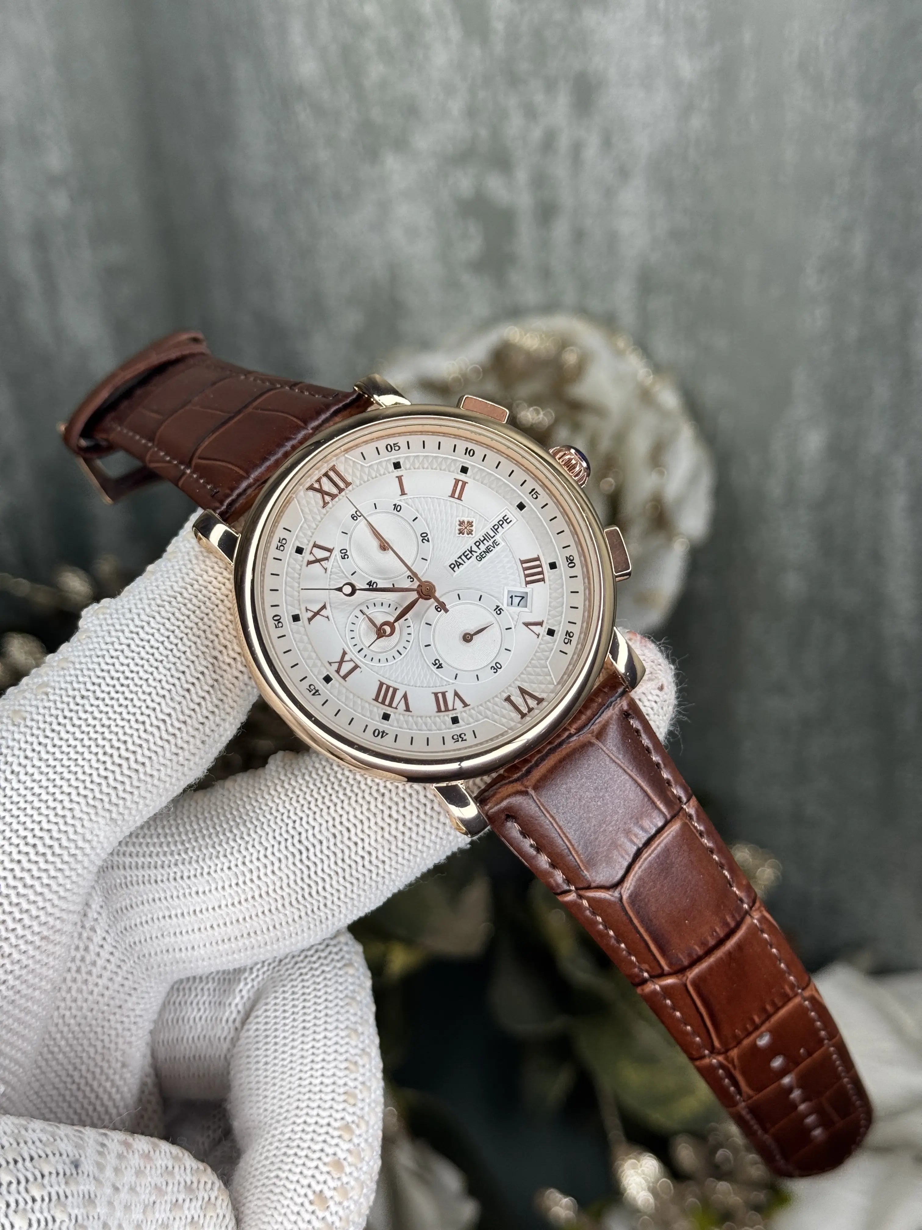 Patek Philippe Copper White Premium Chronograph Watch