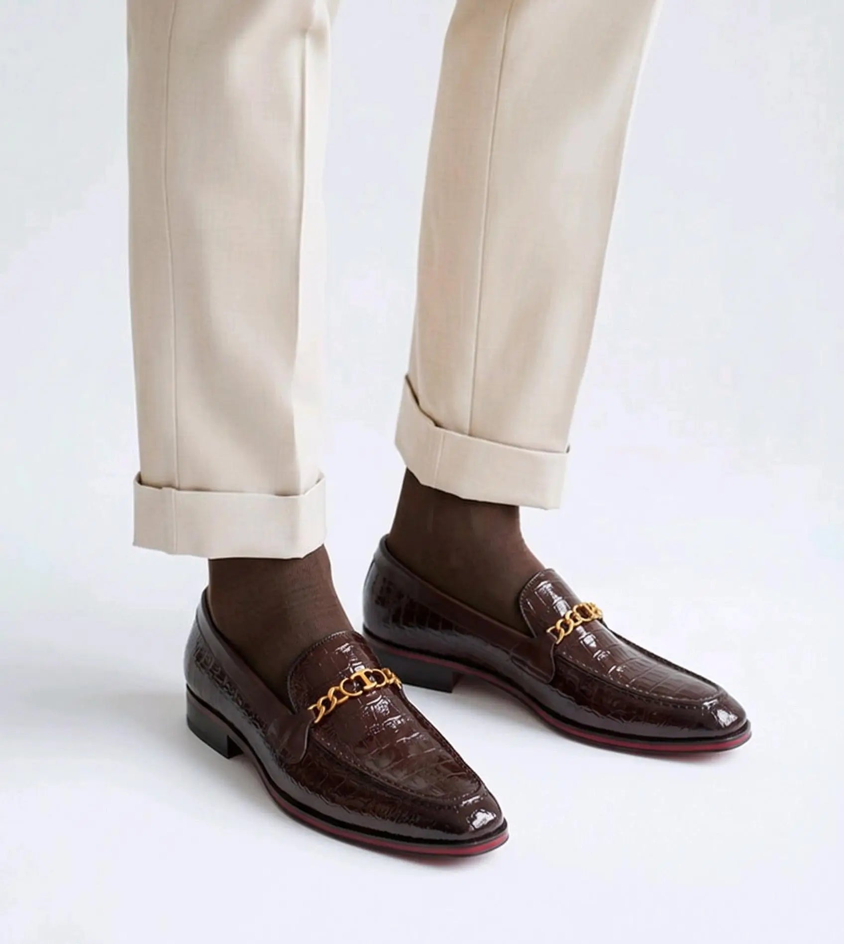 Frank_Romello Brown Premium Formal Loafers Main image