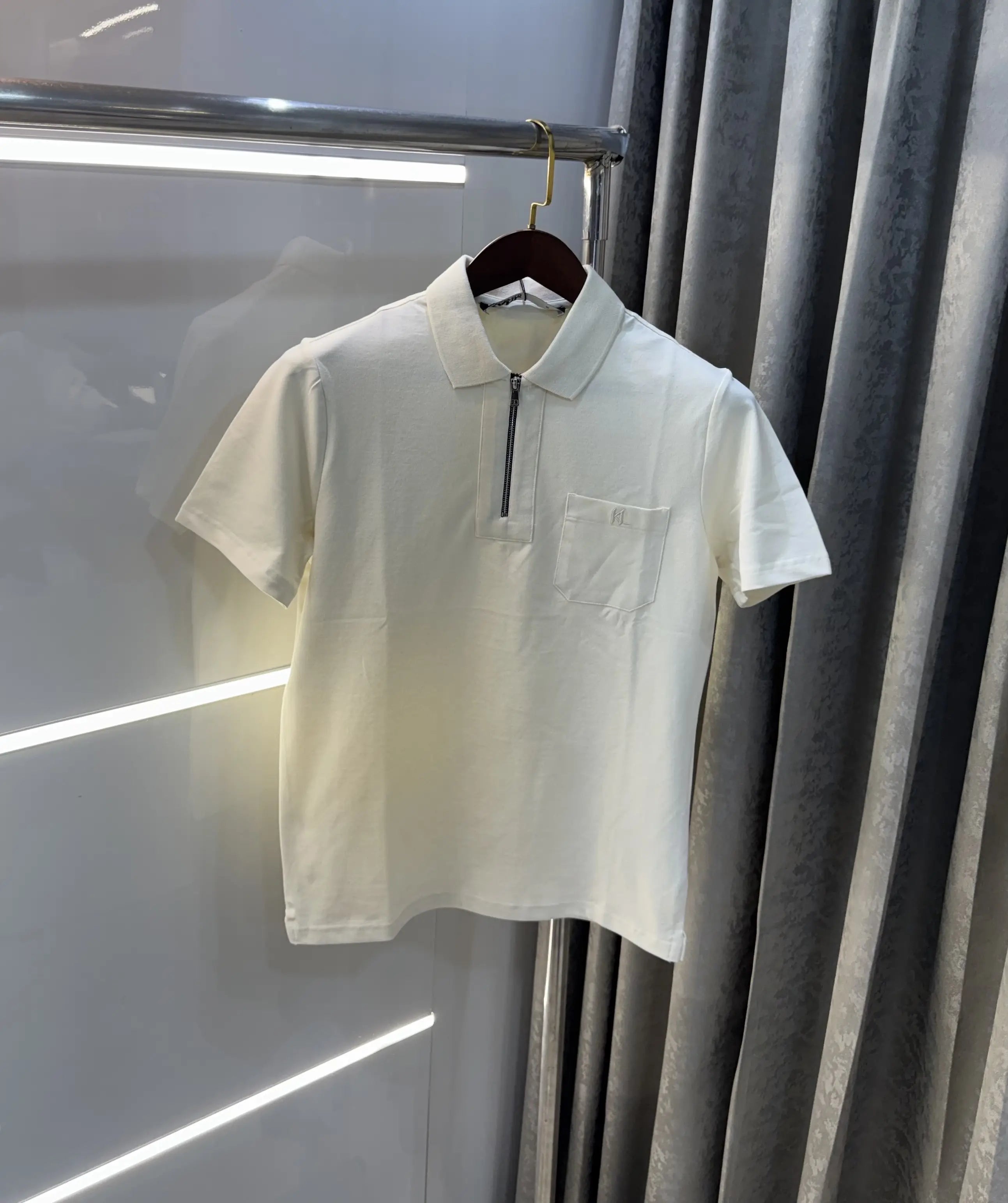 Kar l Lagerfled Cream Imported Polo T-Shirt Secondary image