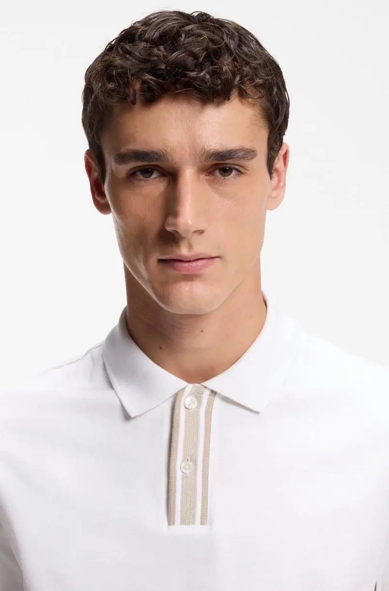 Hug o Bos s White Logo Work Premium Polo T-shirt Main image