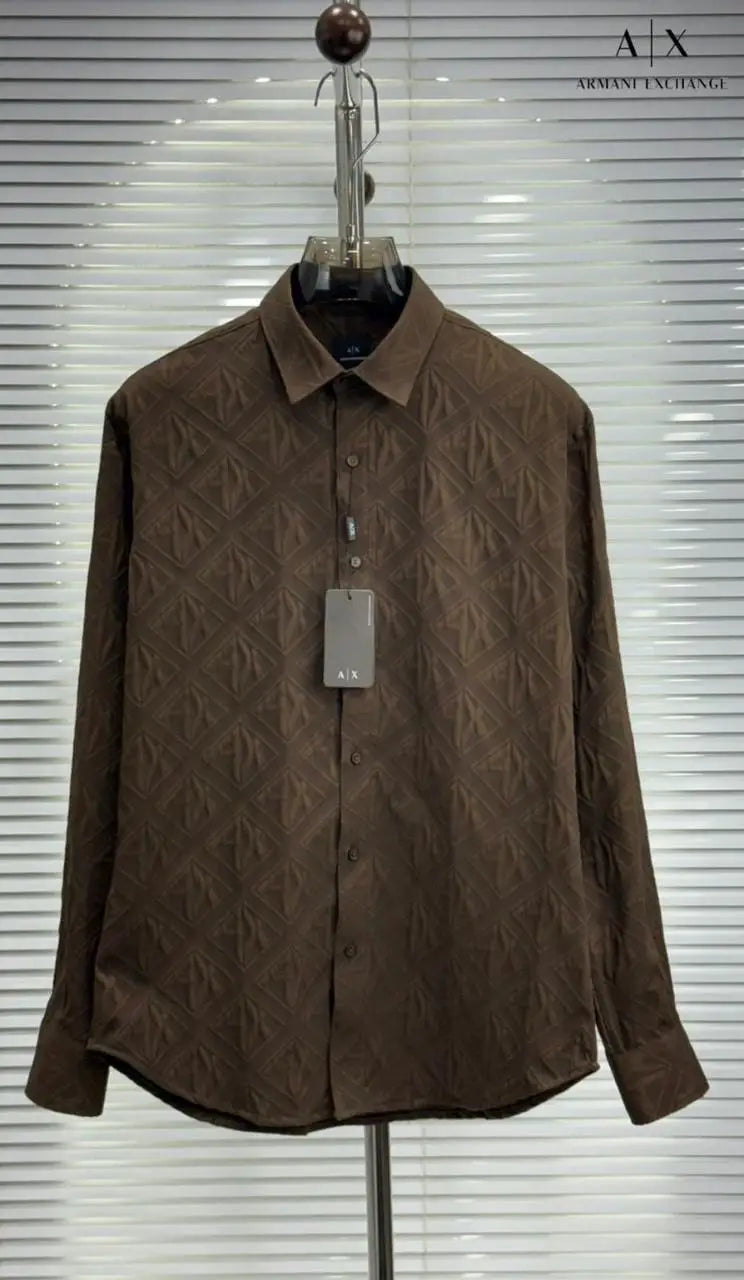 Arman i Exchange Brown Luxury Shirt With Premium Box Packing Main image