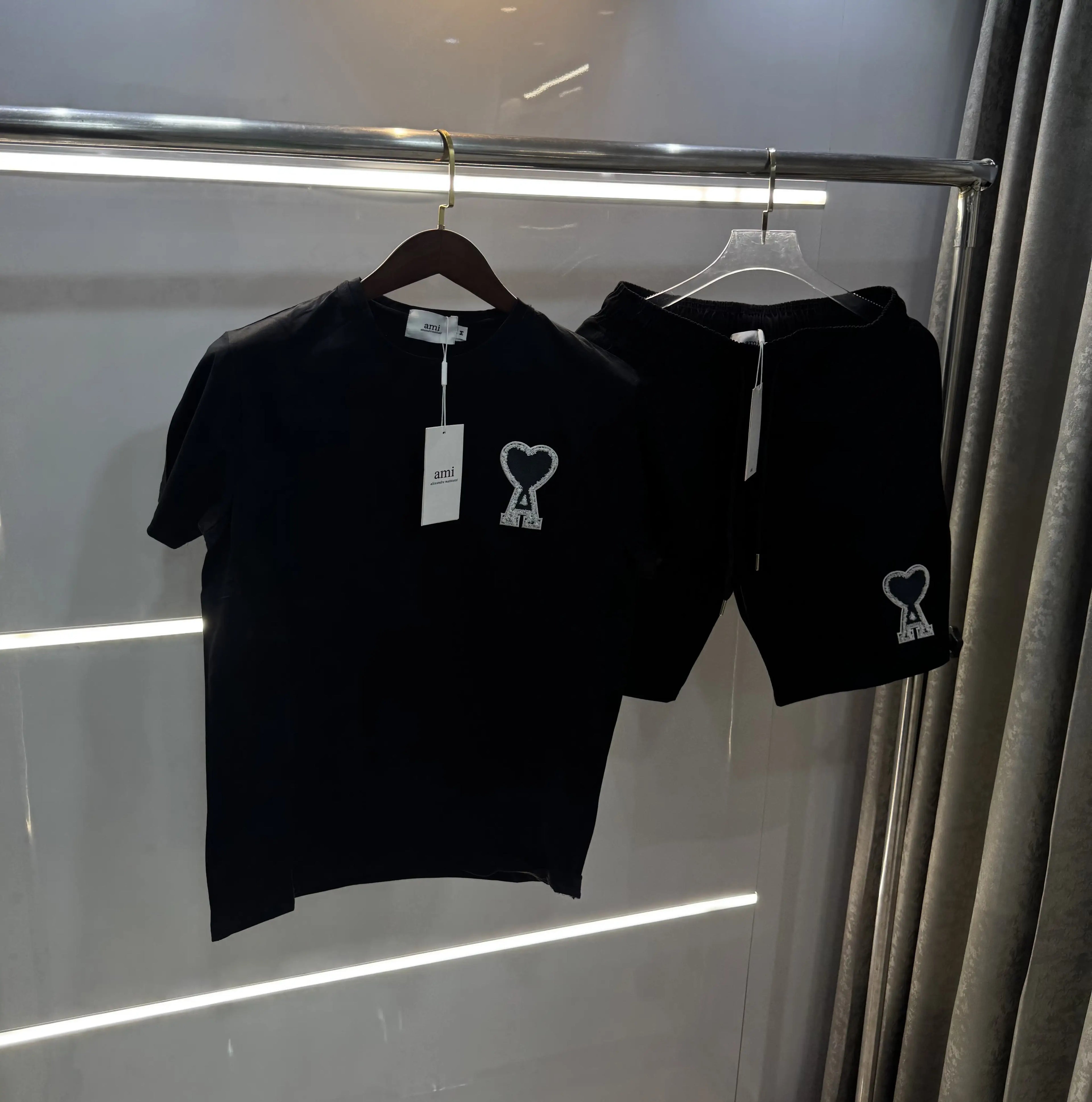 Ami Paris Black Logo Work Imported cord set