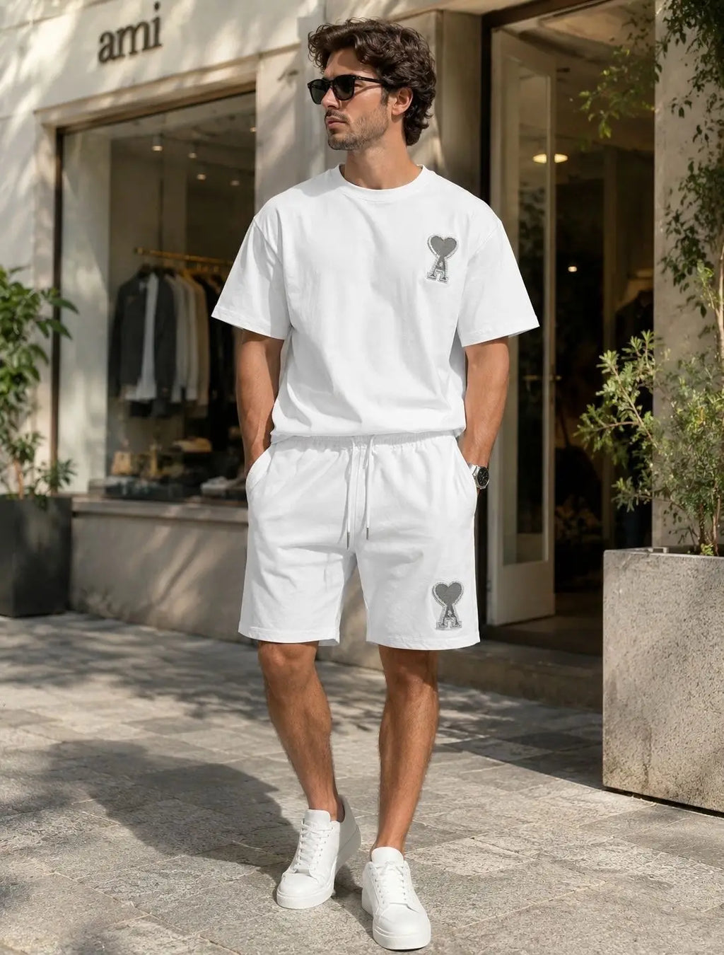 Ami Paris White Logo Work Imported cord set