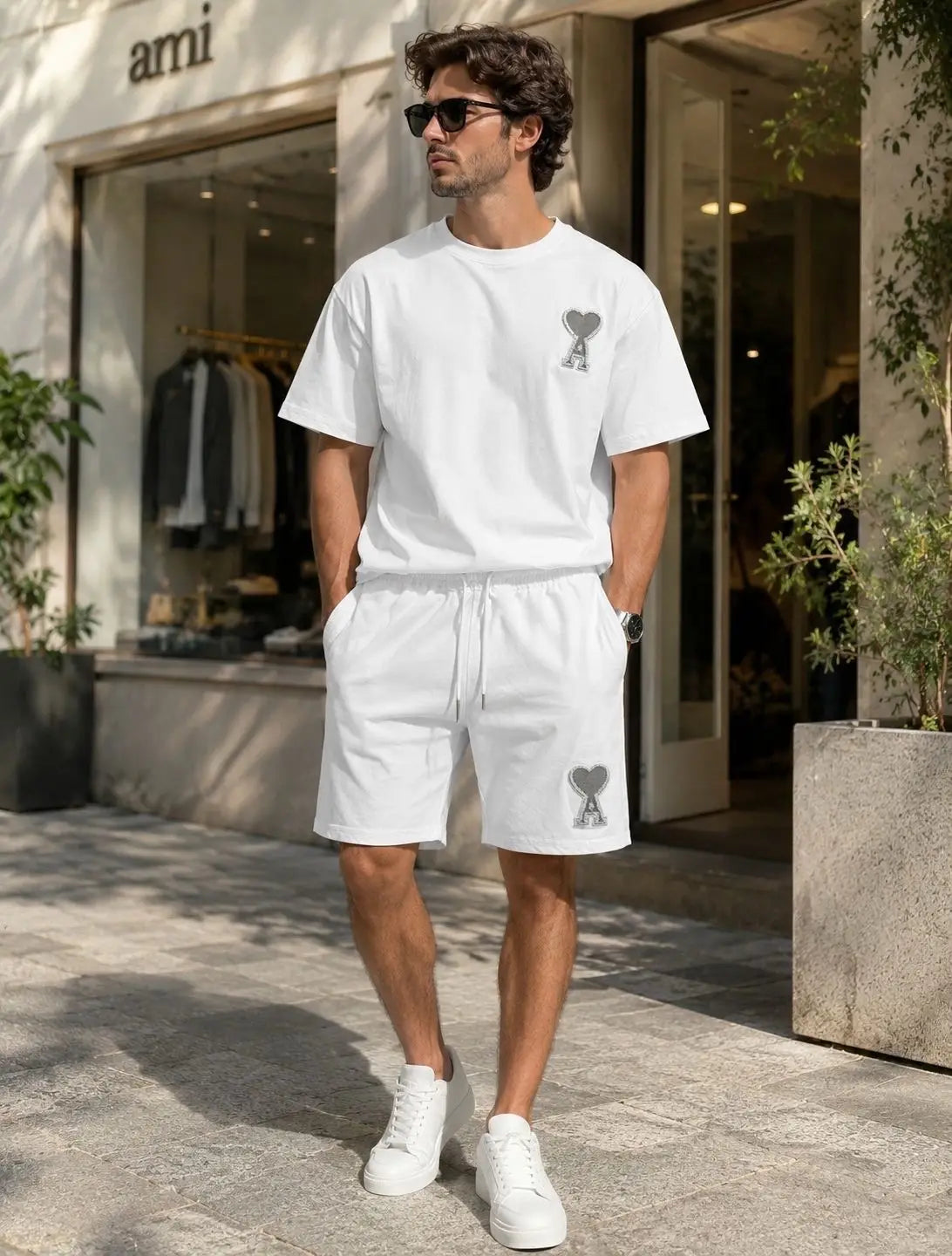 Ami Paris White Logo Work Imported cord set Main image