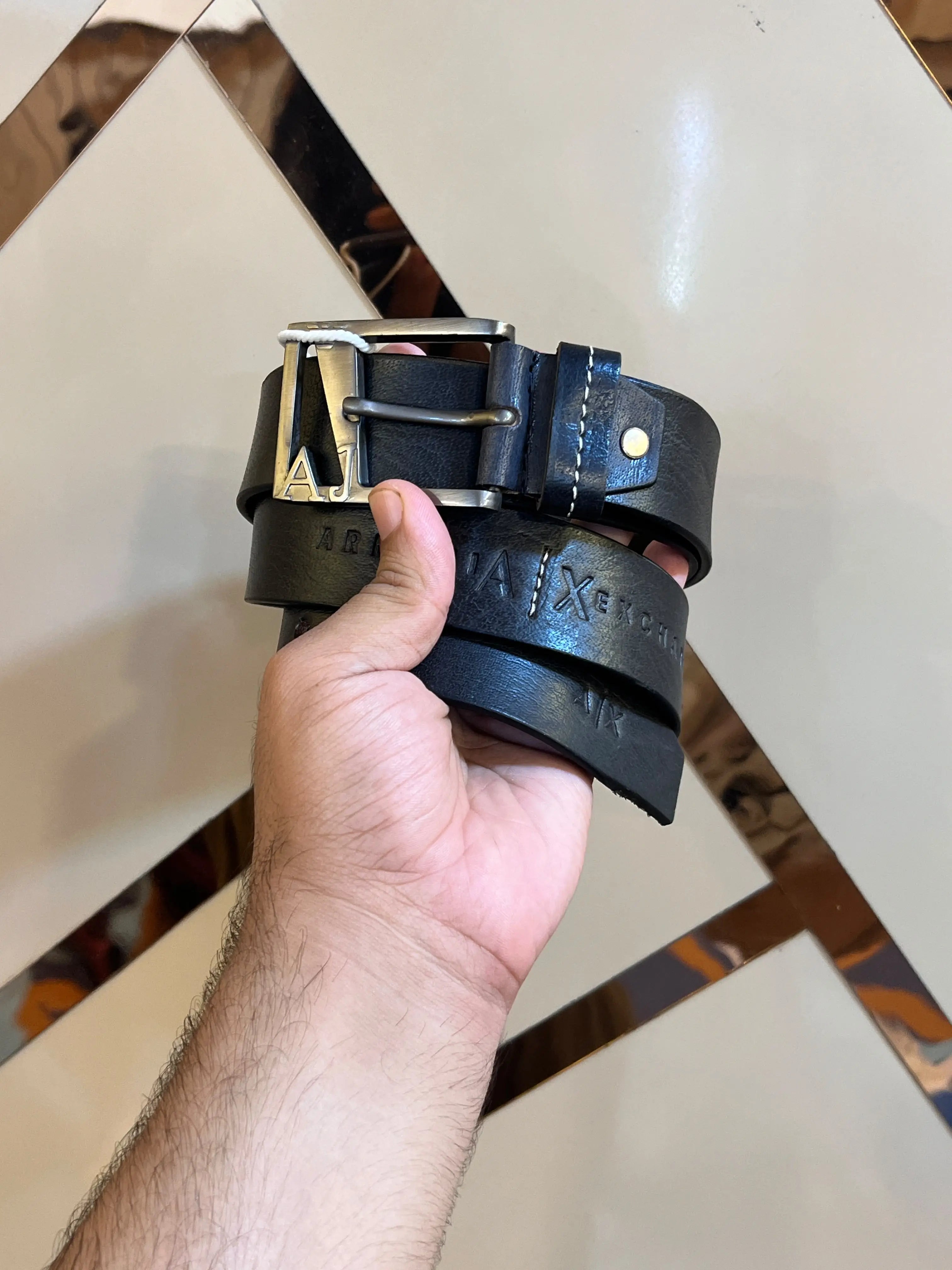 AX ARMANI EXCHANGE PREMIUM QUALITY IMP LEATHER BELTS WITH OG BOX AX-125