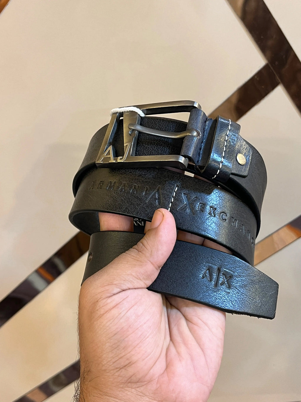 AX ARMANI EXCHANGE PREMIUM QUALITY IMP LEATHER BELTS WITH OG BOX AX-125