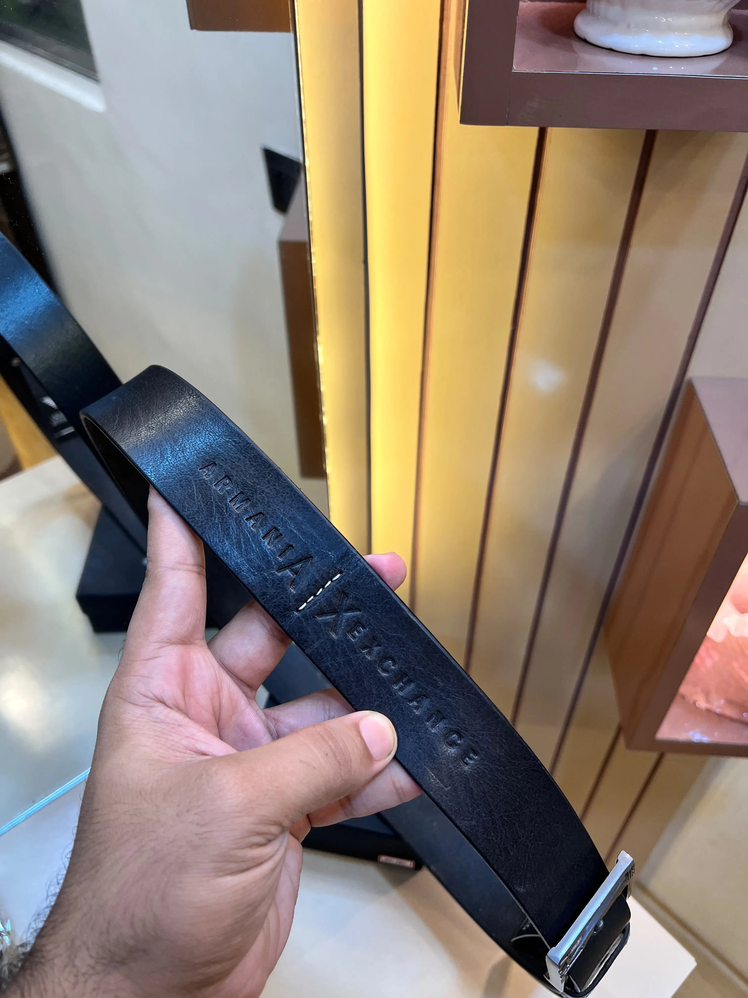 AX ARMANI EXCHANGE PREMIUM QUALITY IMP LEATHER BELTS WITH OG BOX AX-125