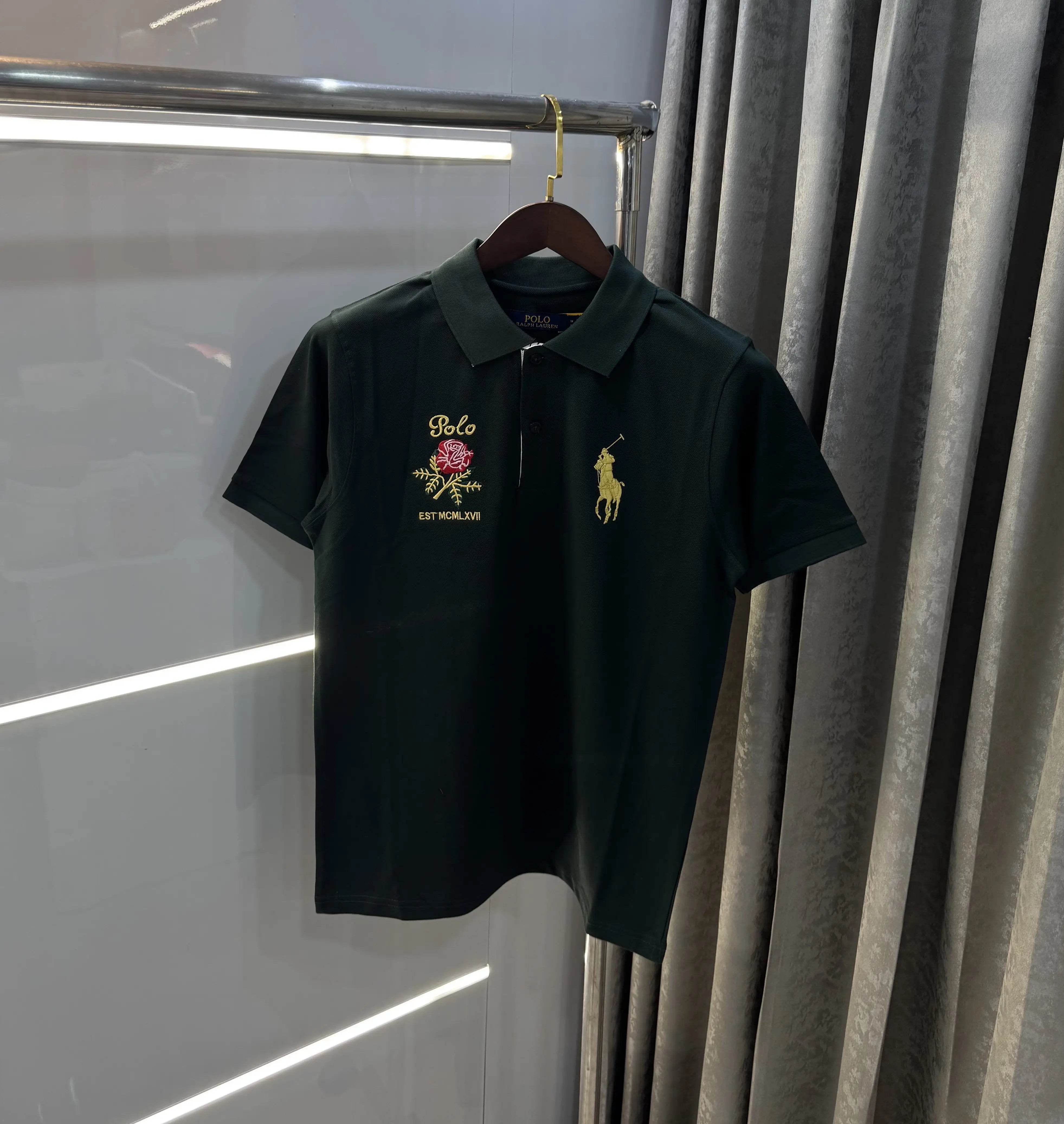 Ralph Lauren Olive Logo Work Premium Polo T-shirt Secondary image