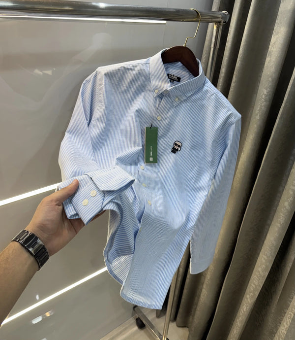 Karl Lagerfeld Blue Printed Premium Shirt