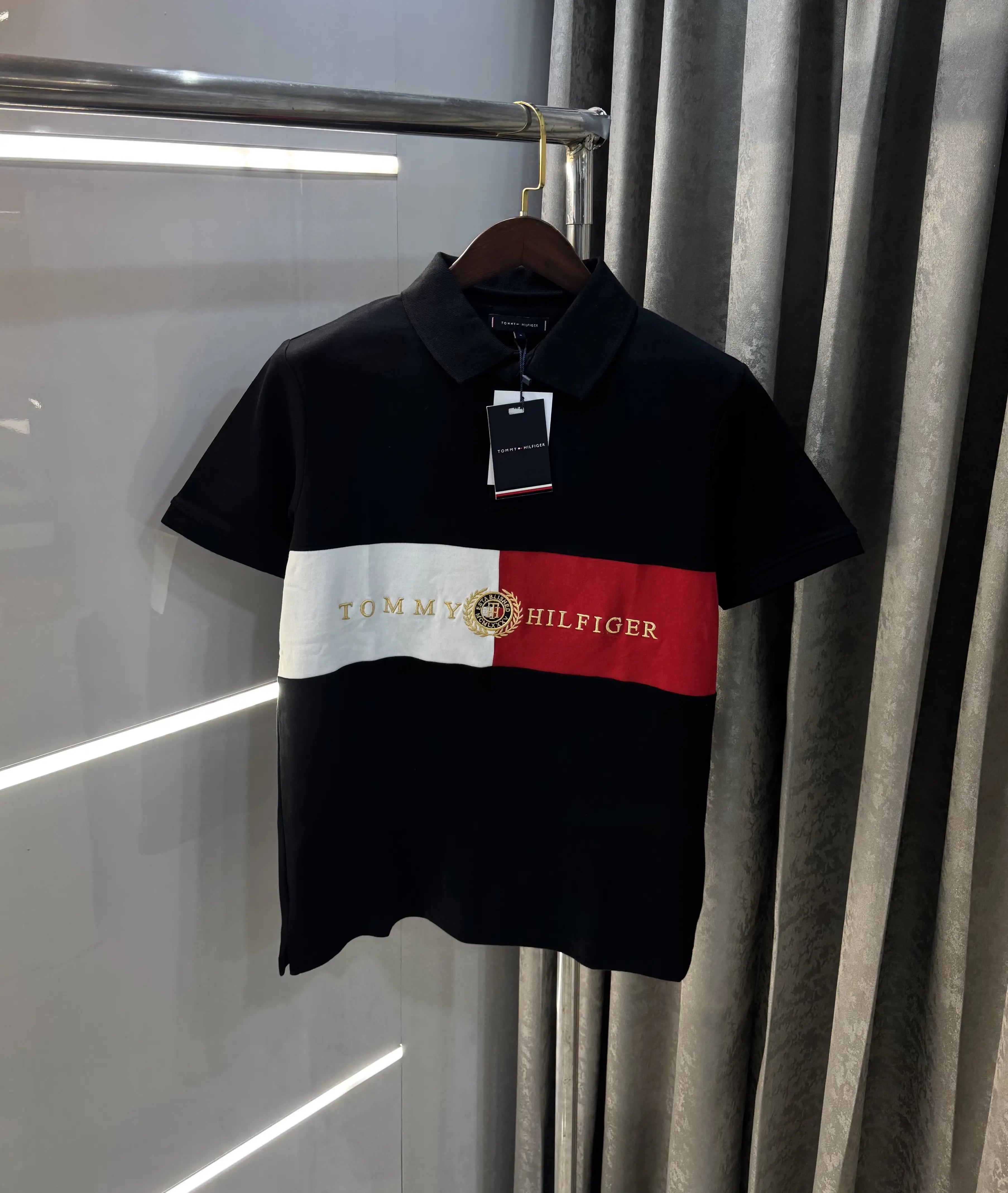 Tommy Hilfiger Black Premium Polo T-shirt