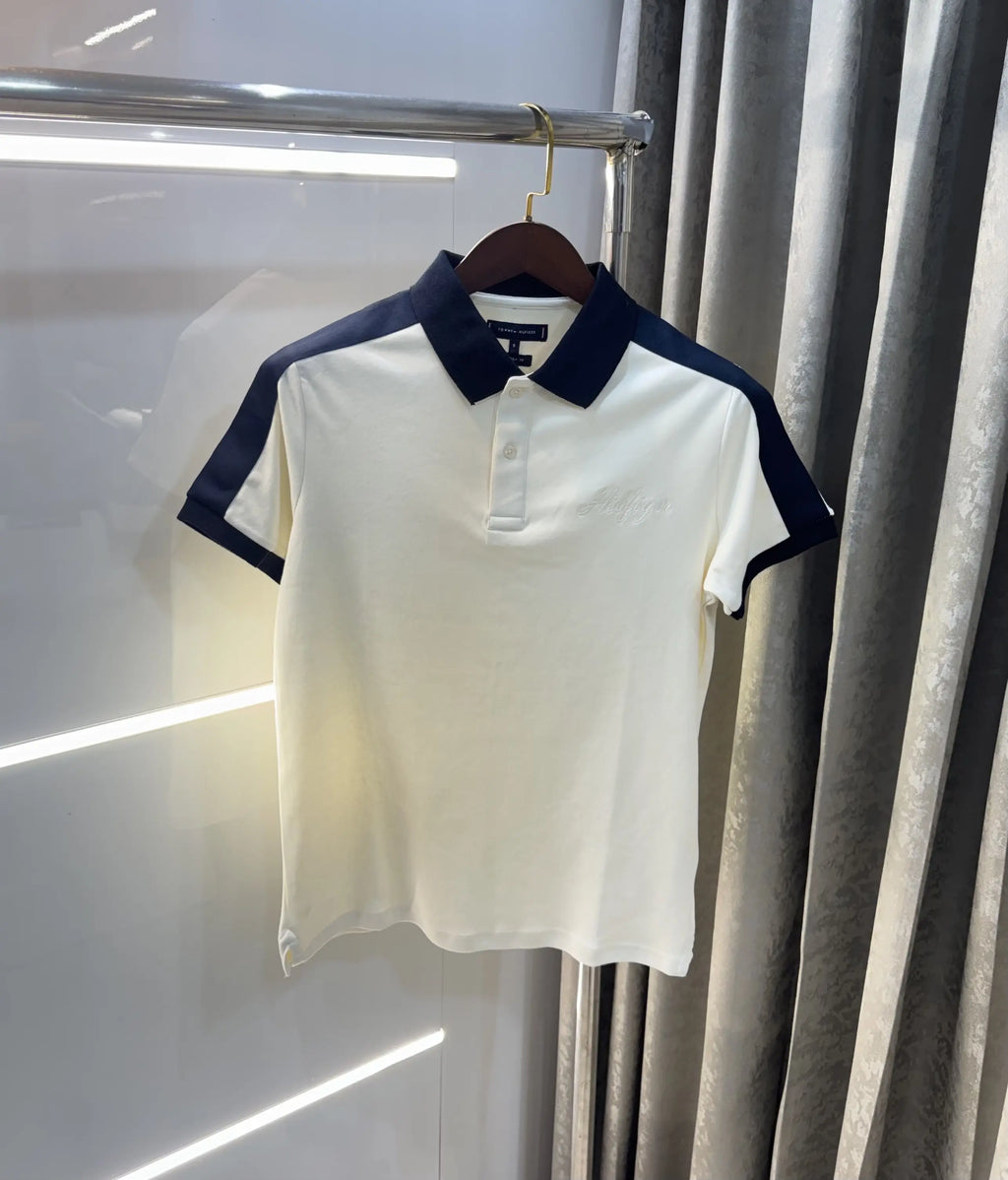 Tommy Hilfiger Cream Premium Polo T-shirt