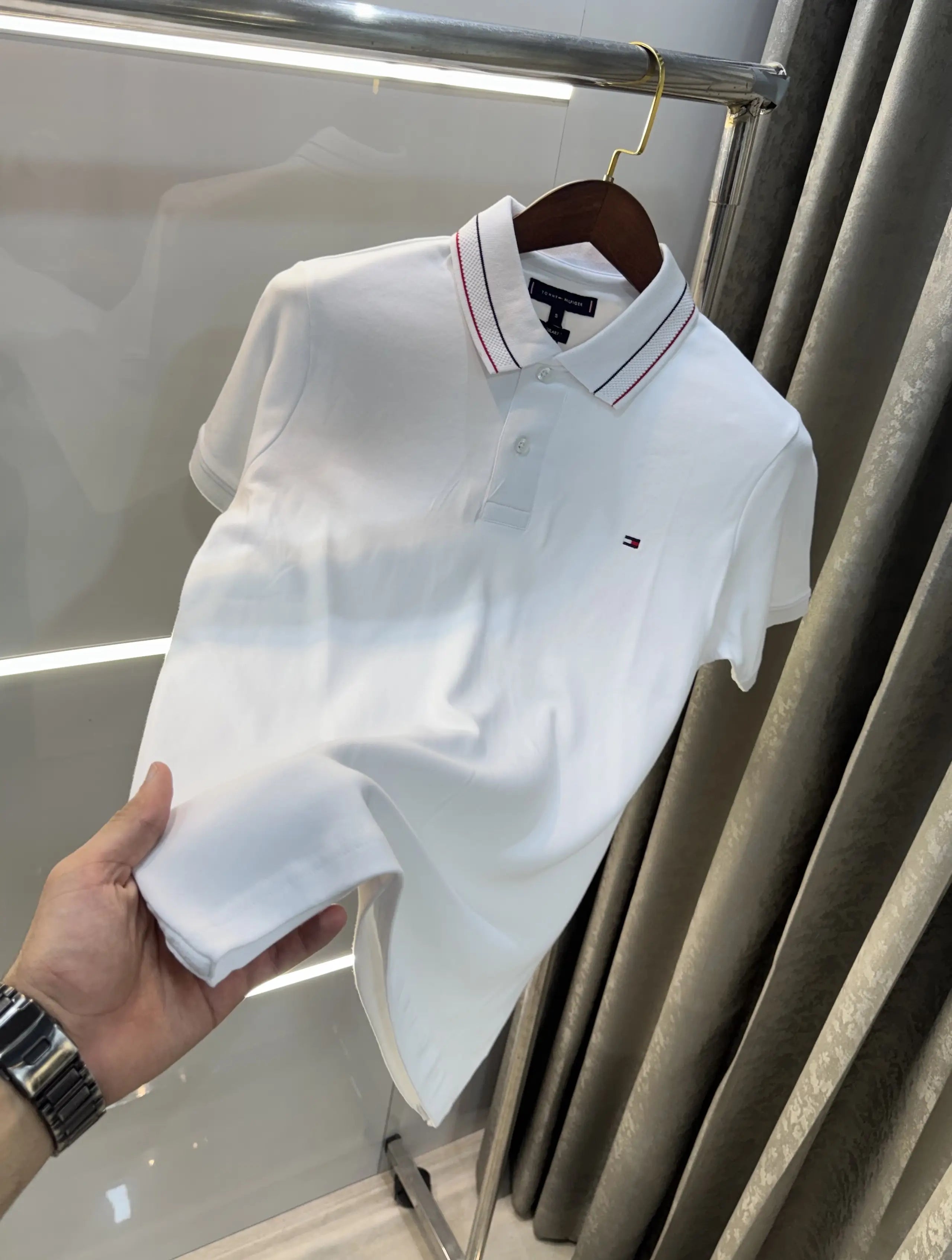Tommy Hilfiger White Premium Polo T-shirt Secondary image