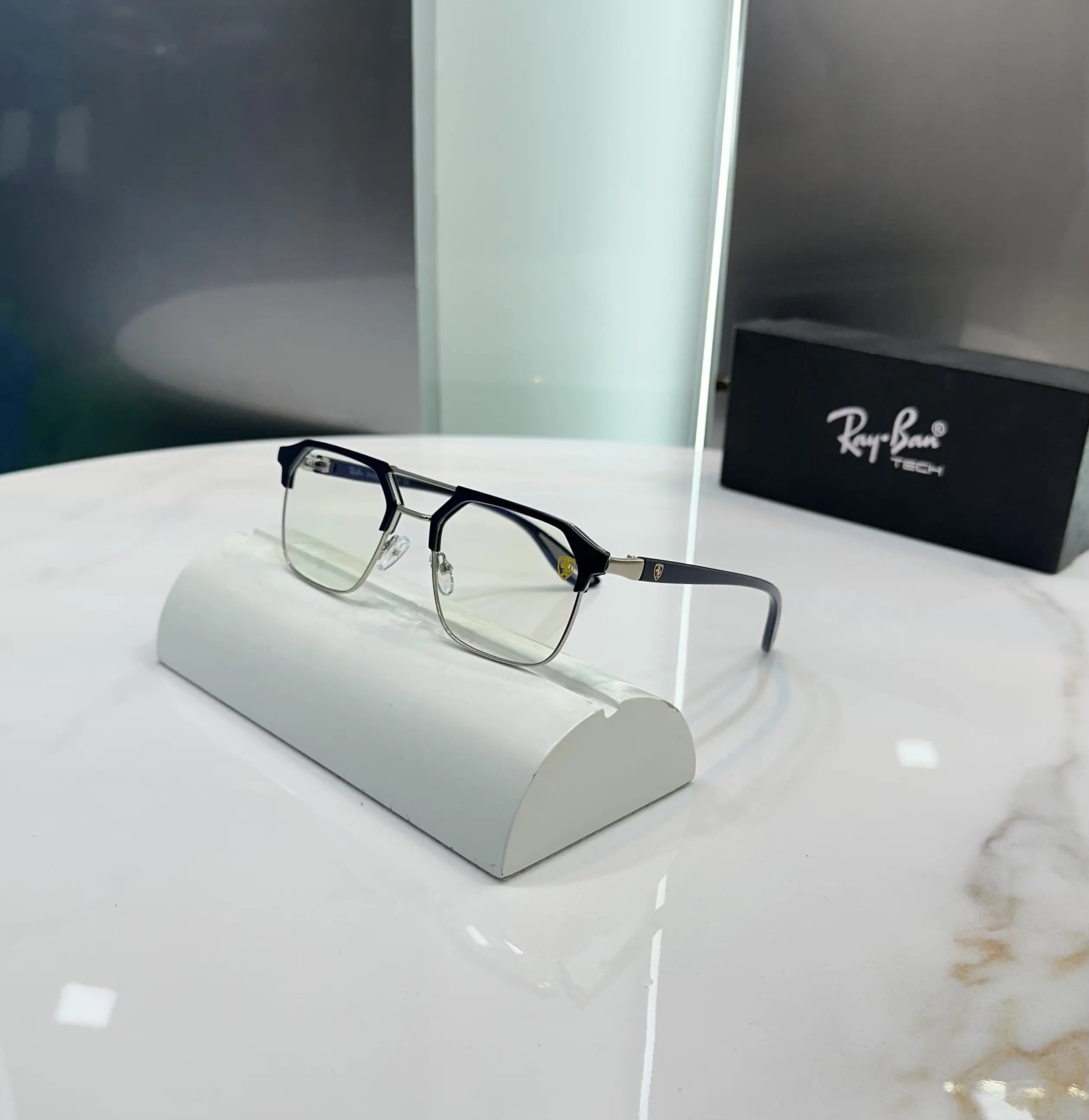 RayBan Matt Blue Premium Glasses 04