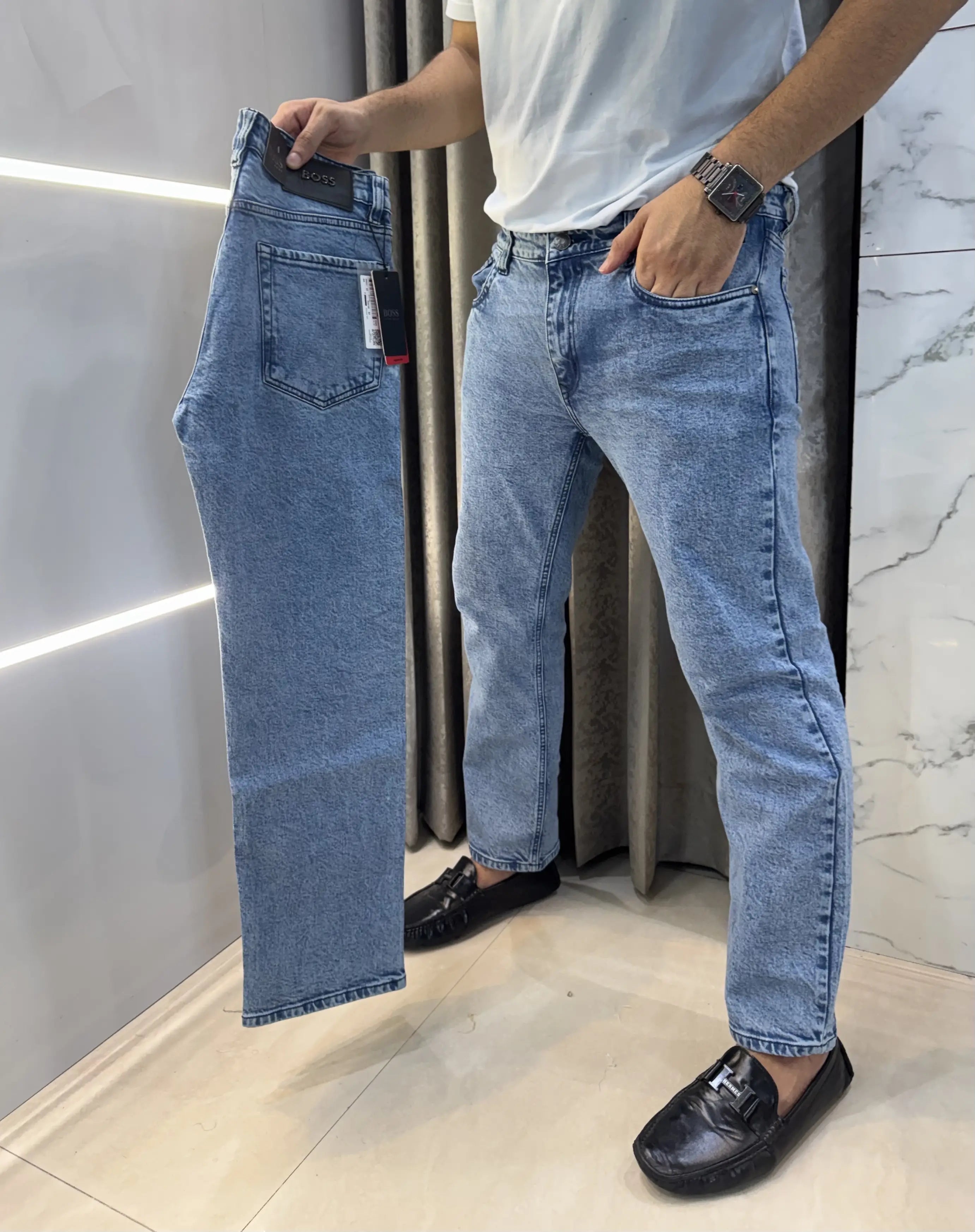 Hugo Boss Sky Blue Imported Classic Denim Secondary image