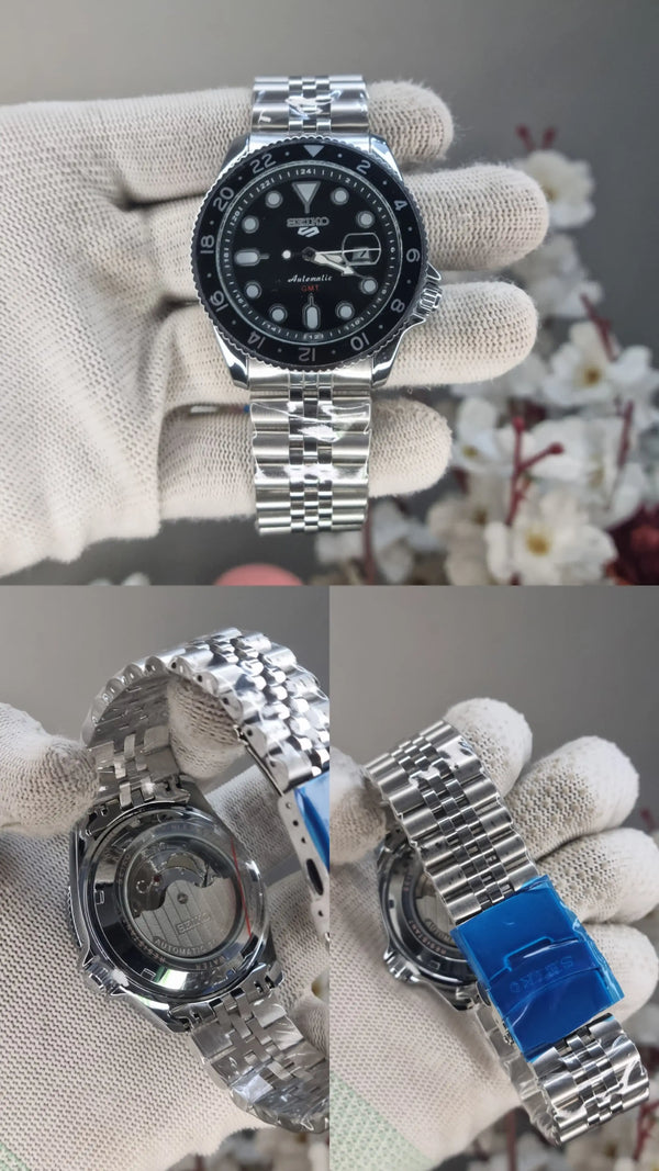 SEIKO 5 SPORTS GMT BLACK DIAL