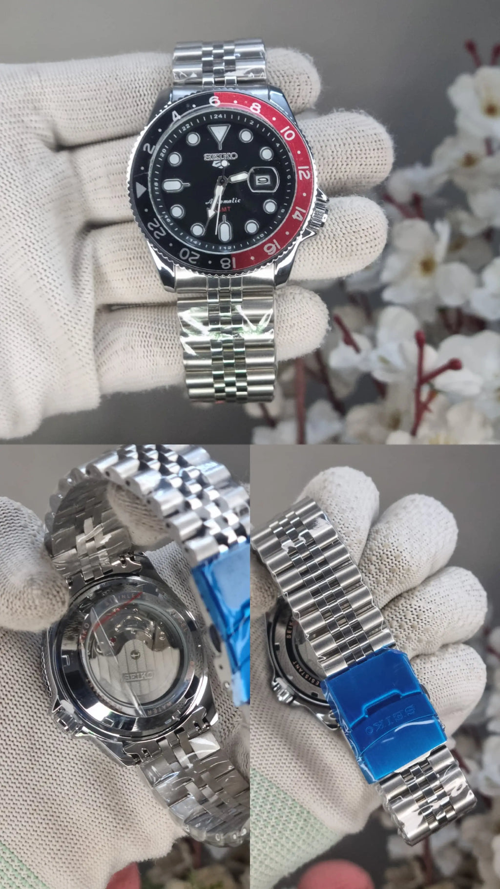 SEIKO 5 SPORTS GMT BLACK RED