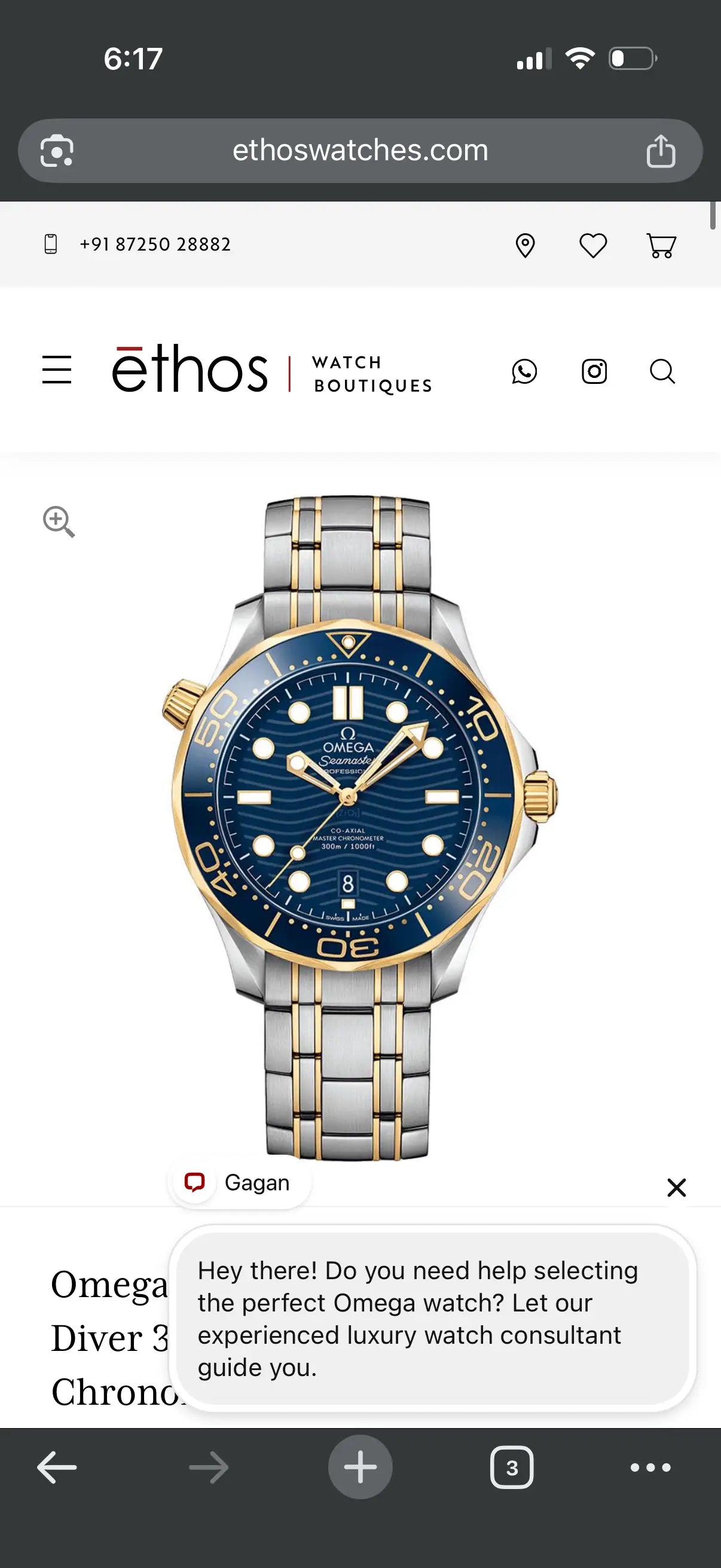 Omeg_a Seamaster Diver 300m automatic 2ton