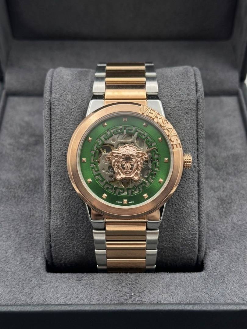 Versace Medusa Infinite Skeleton Automatic 2 Tone Green Dial 209 Main image