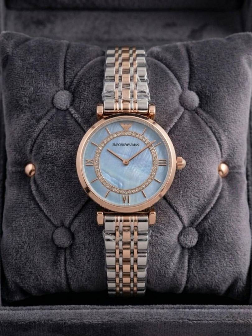 Emporio_Arman_i Women 2 Tone Multi Colour Round Diamond Dial 190