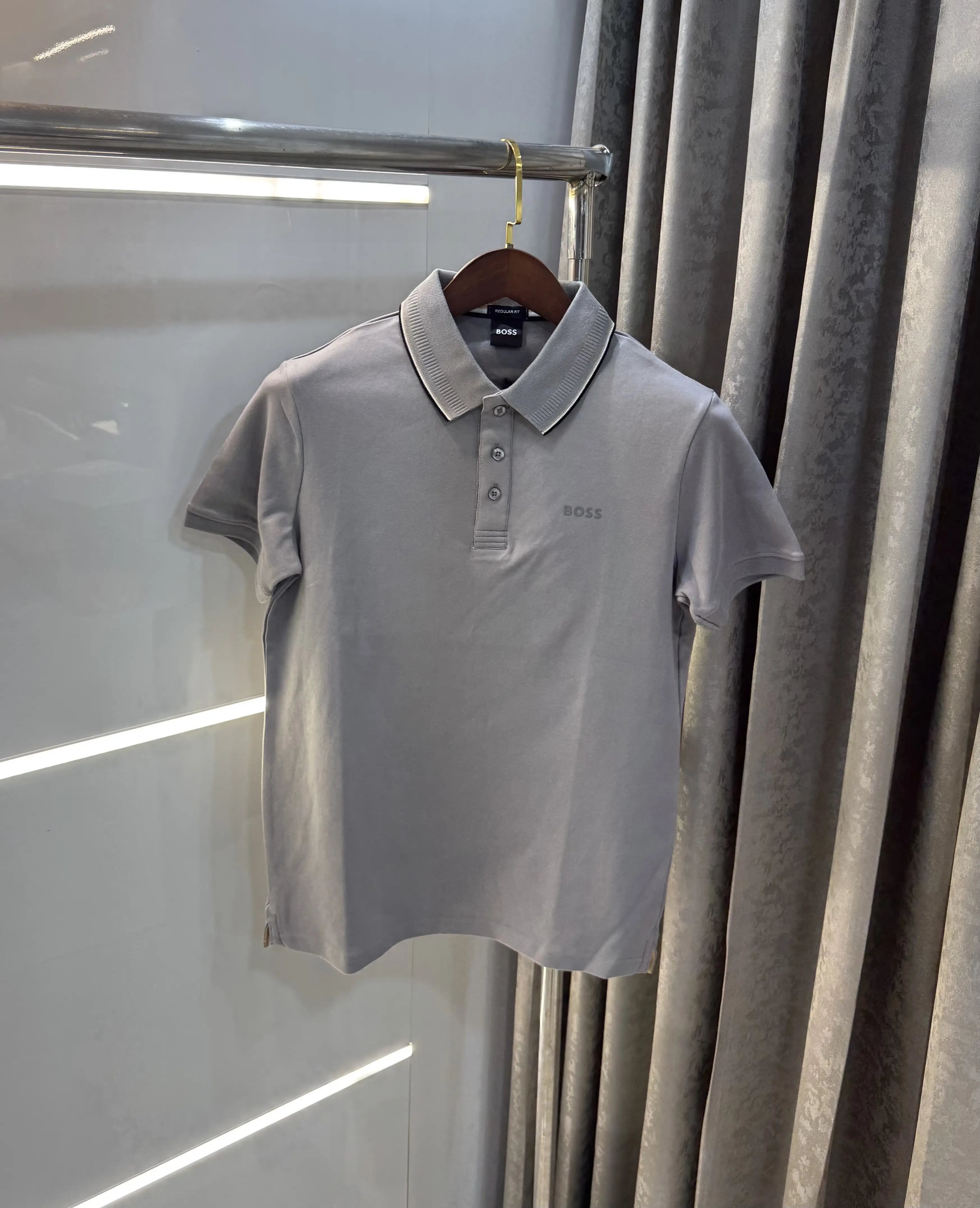 Hugo Boss Grey Logo Work Premium Polo T-shirt Main image