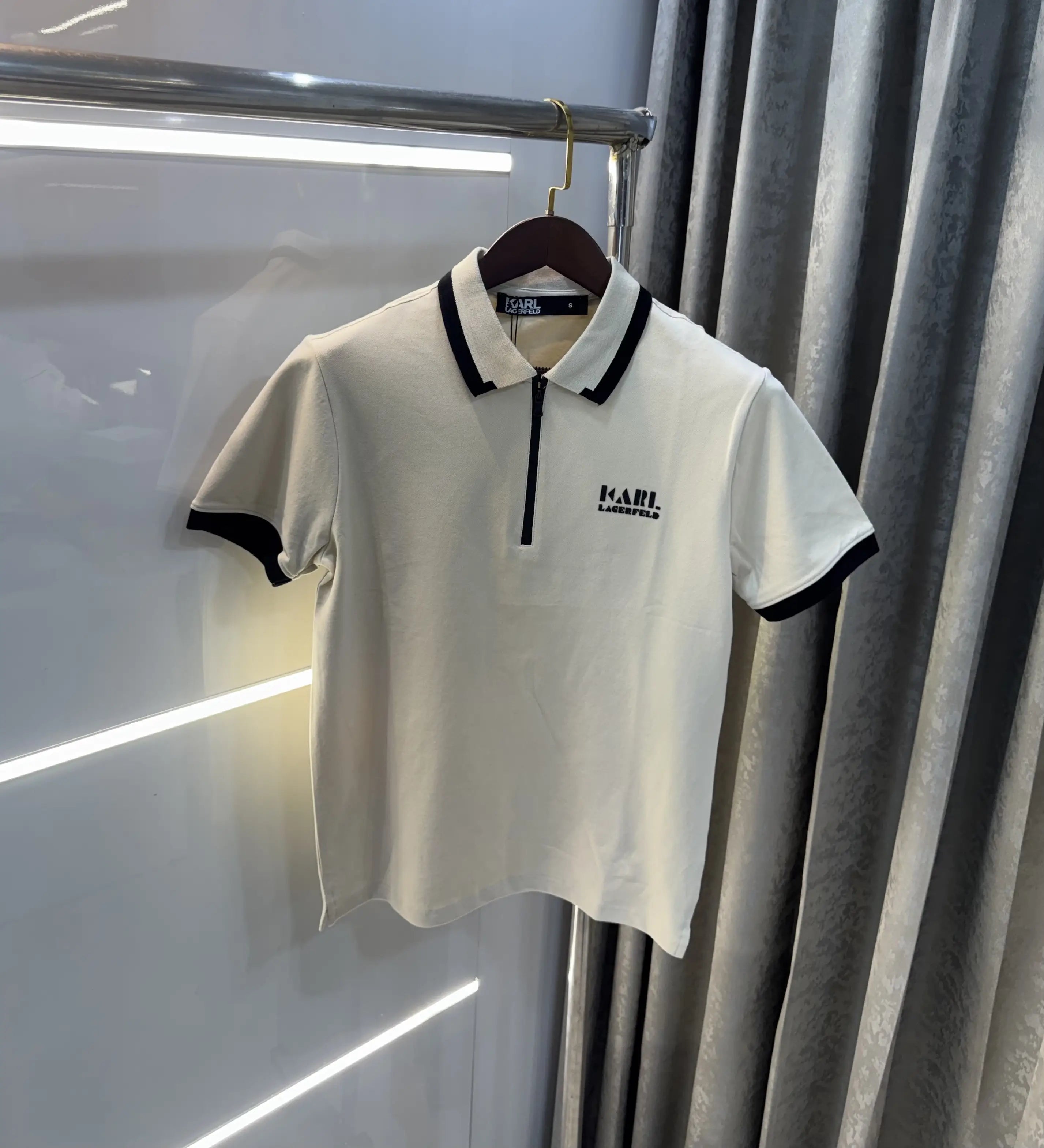 Karl Lagerfled Beige Imported Polo T-Shirt Secondary image