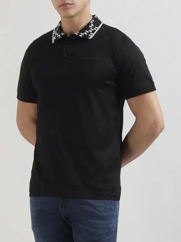Karl Lagerfled Black Imported Polo T-Shirt Main image
