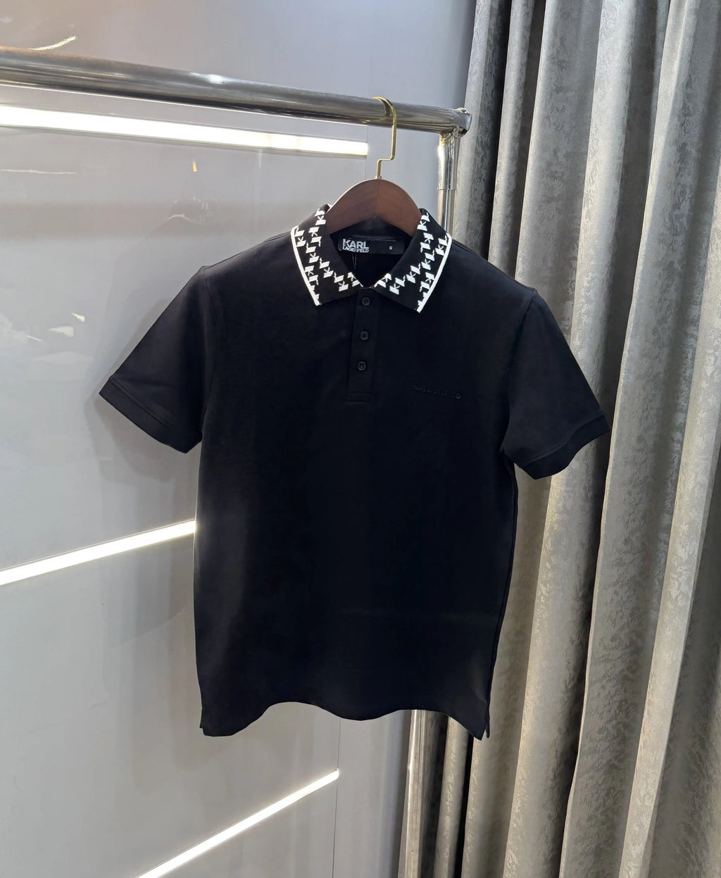 Karl Lagerfled Black Imported Polo T-Shirt