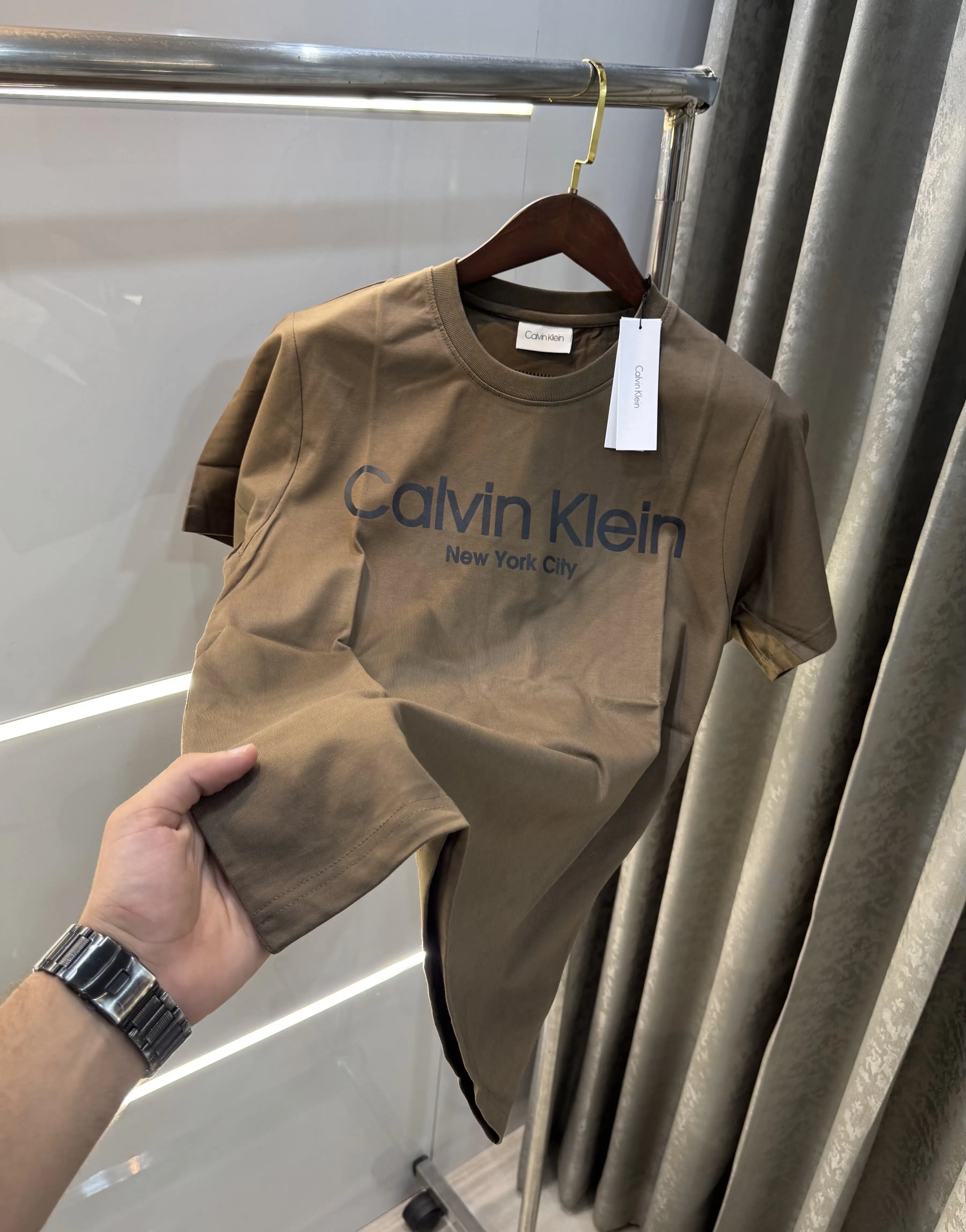 Calvin Klein Brown Logo Work Premium T-Shirt Secondary image