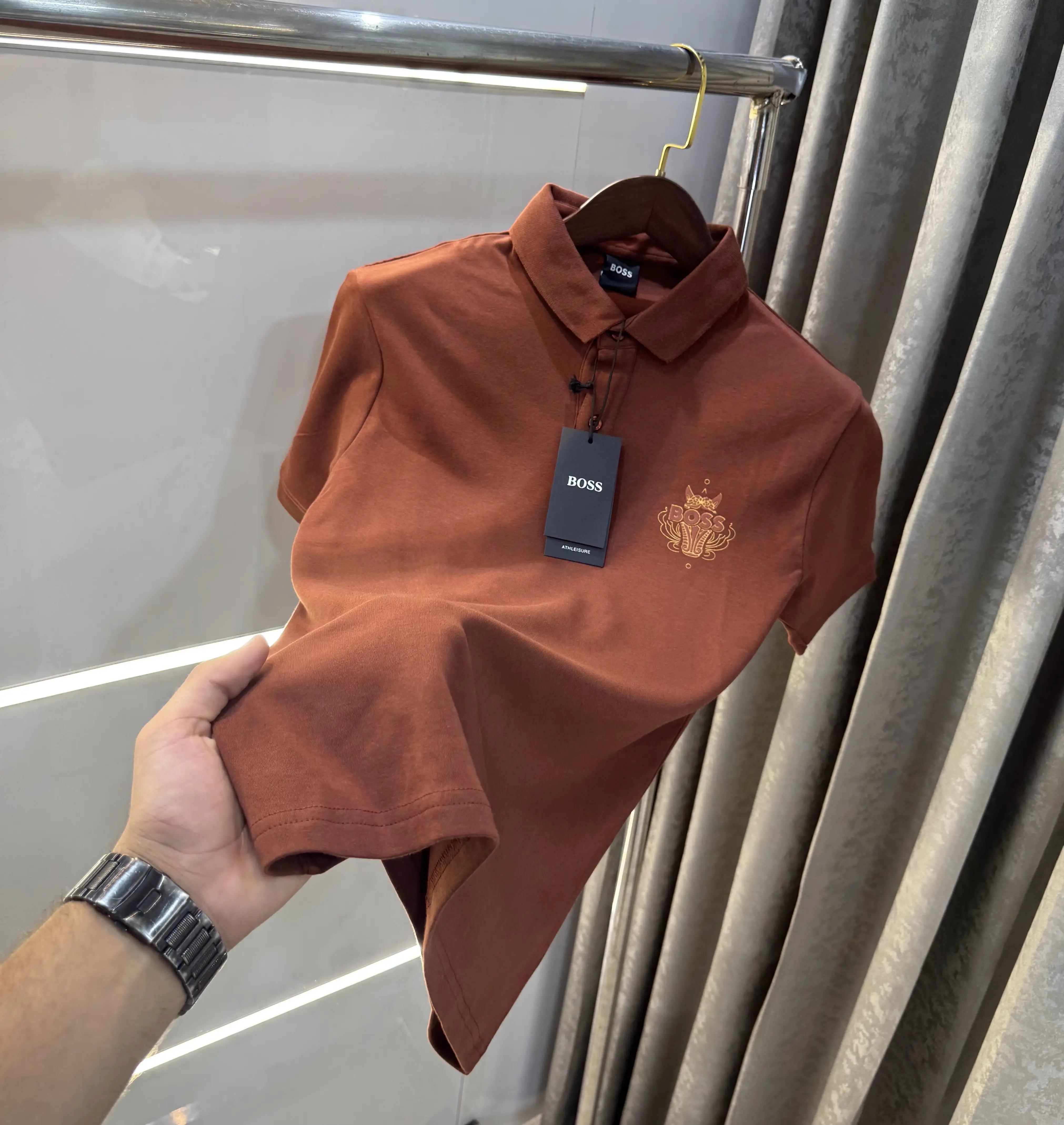 Hugo Boss Brown Logo Work Premium Polo T-shirt Secondary image